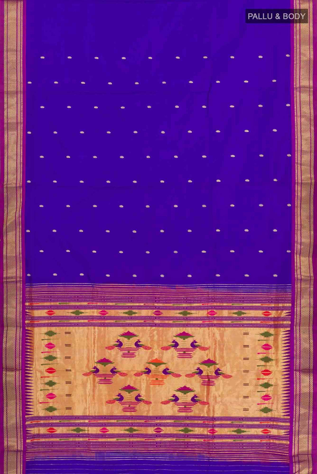 Violet Paithani Silk Saree