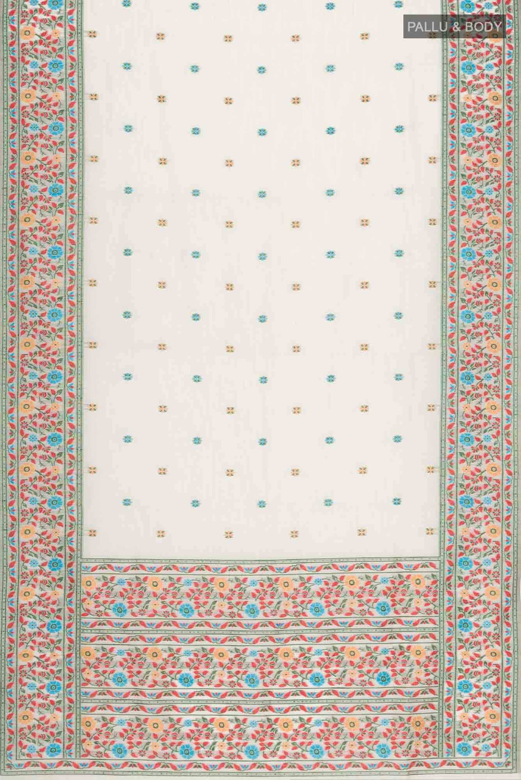 Beige Tussar Silk Saree