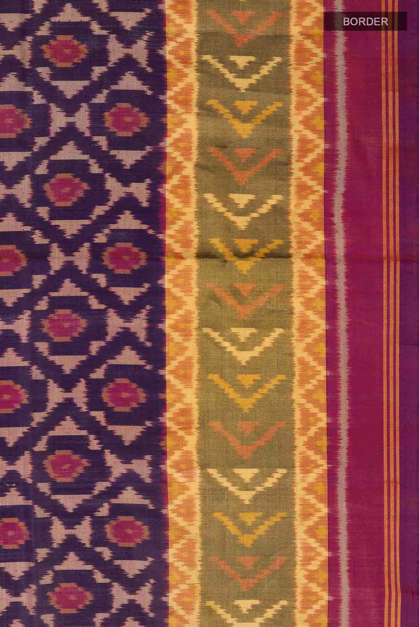 Blue Dual Tone Rajkot Patola Silk Saree