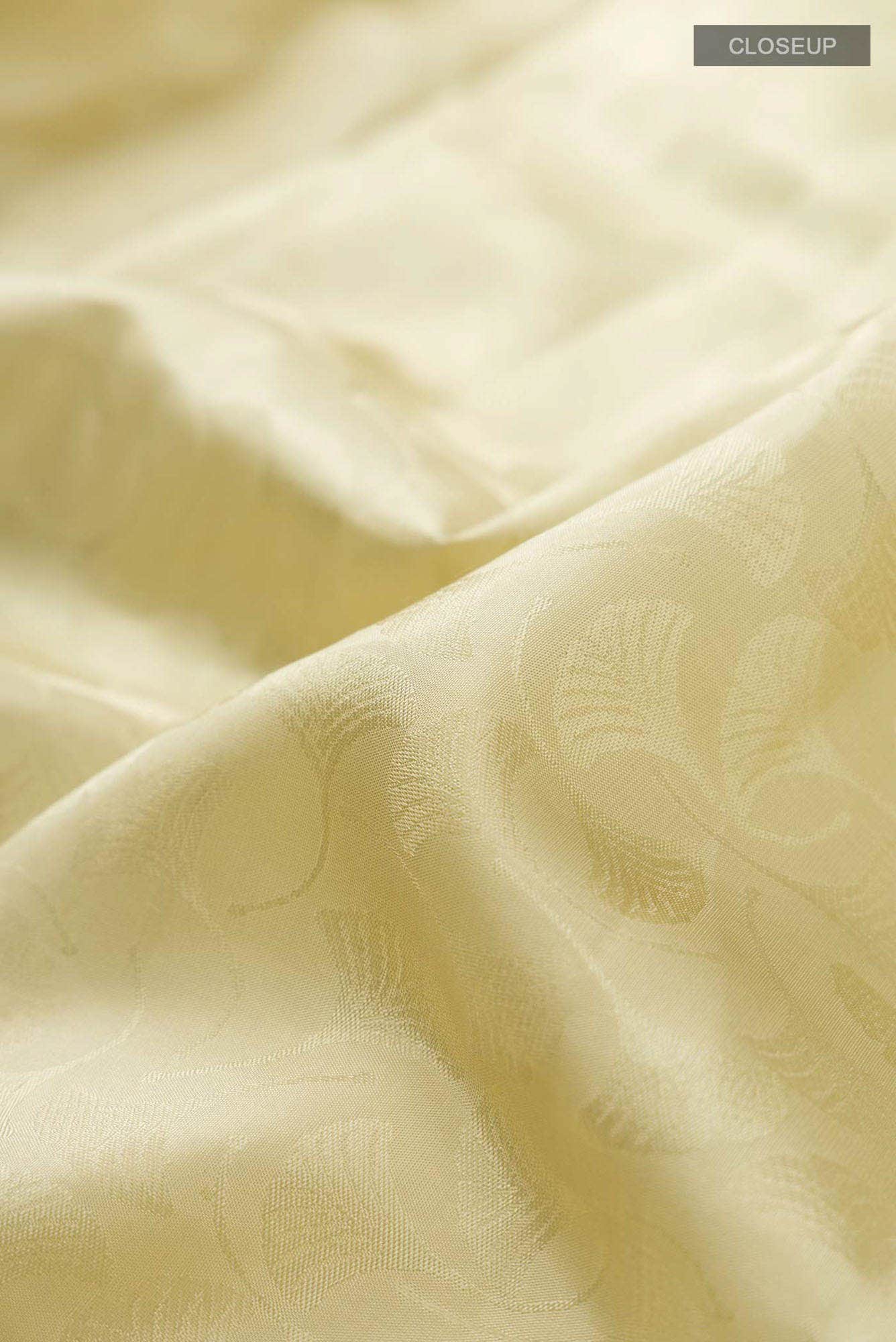 Beige Kanchipuram Silk Saree