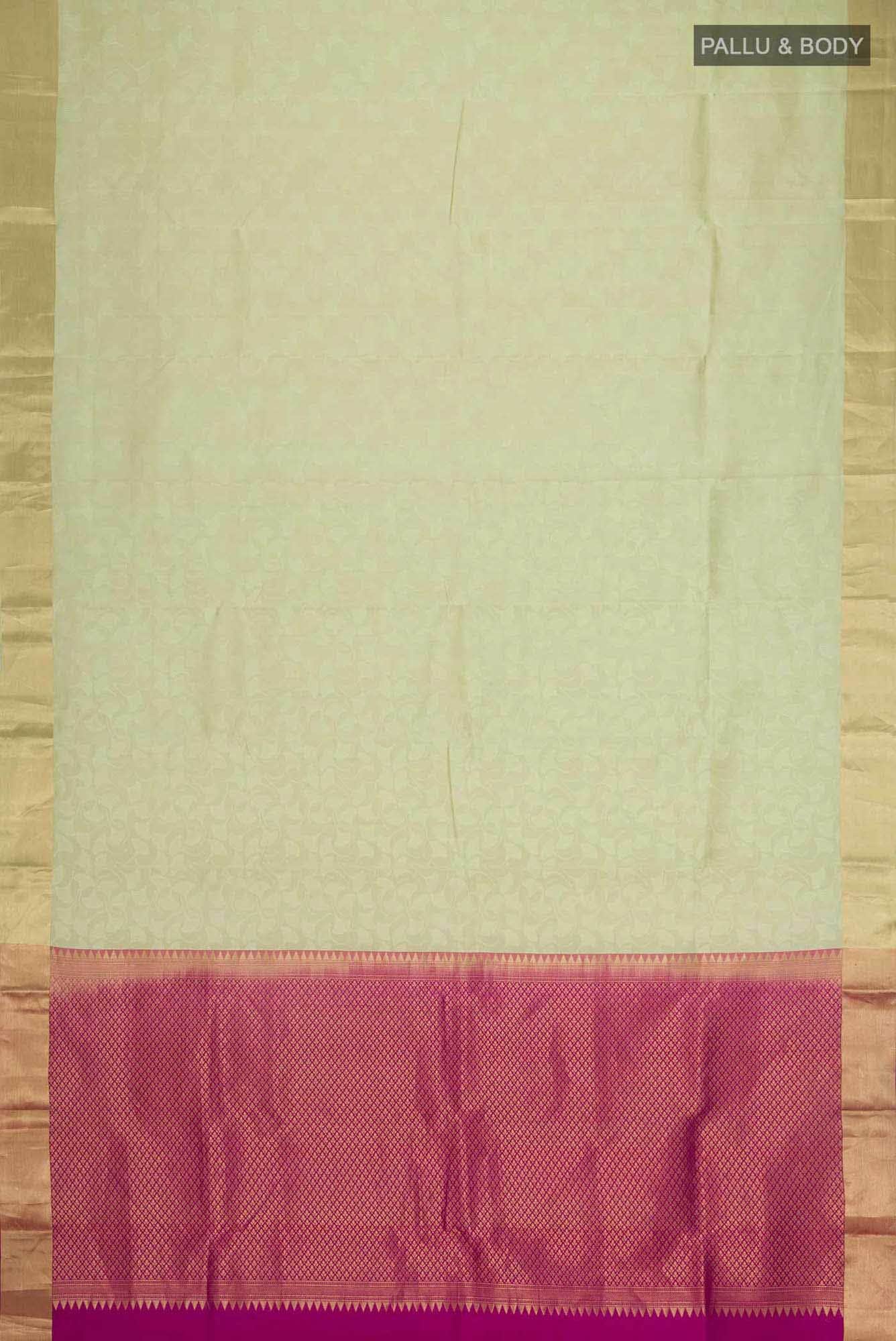 Beige Kanchipuram Silk Saree