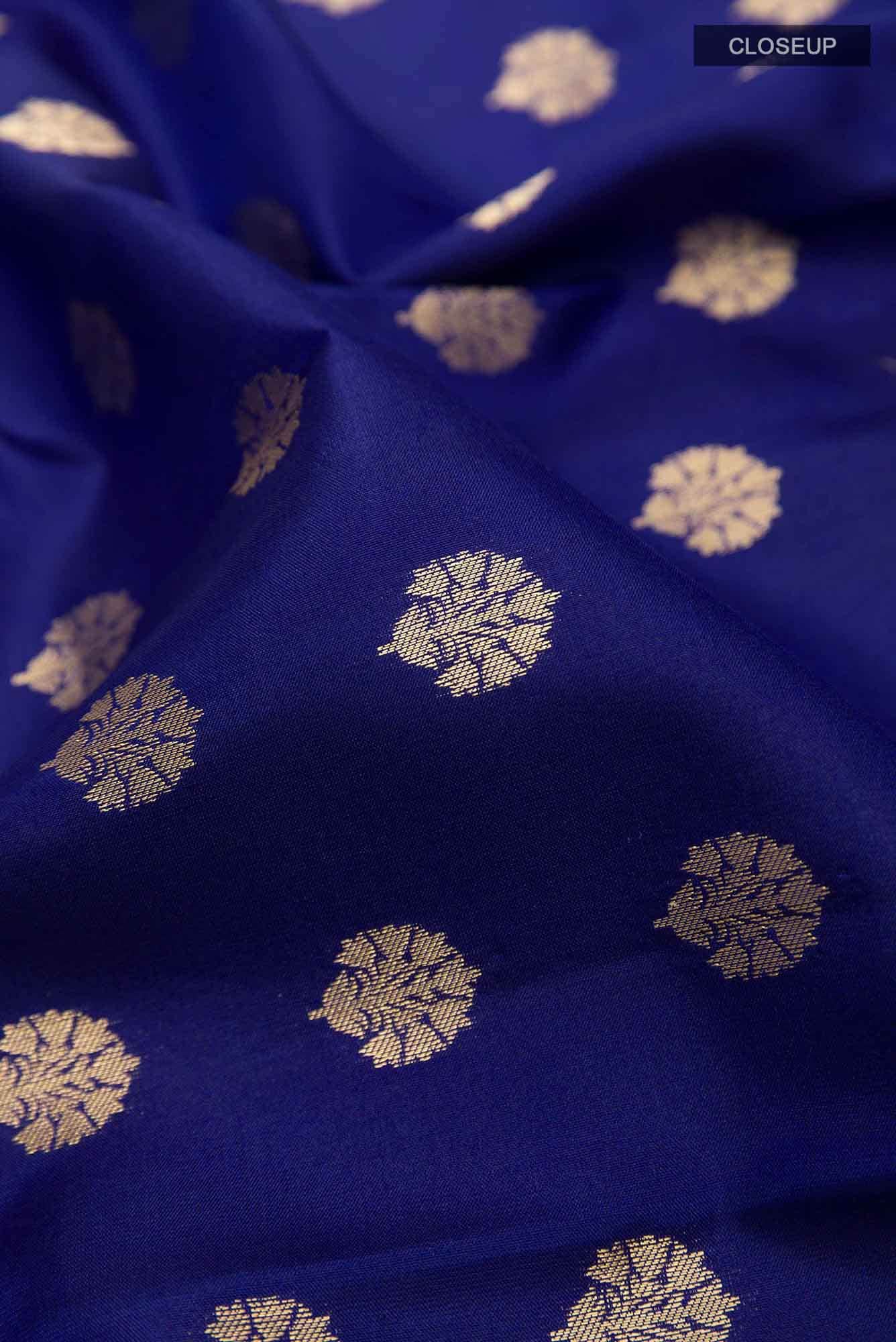 Dark Blue Kanchipuram Silk Saree