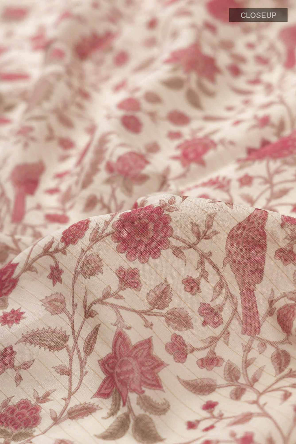 Cream Tussar Silk Saree