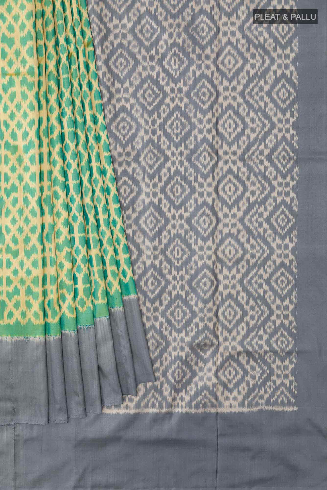 Green Dual Tone Pochampally Silk Saree