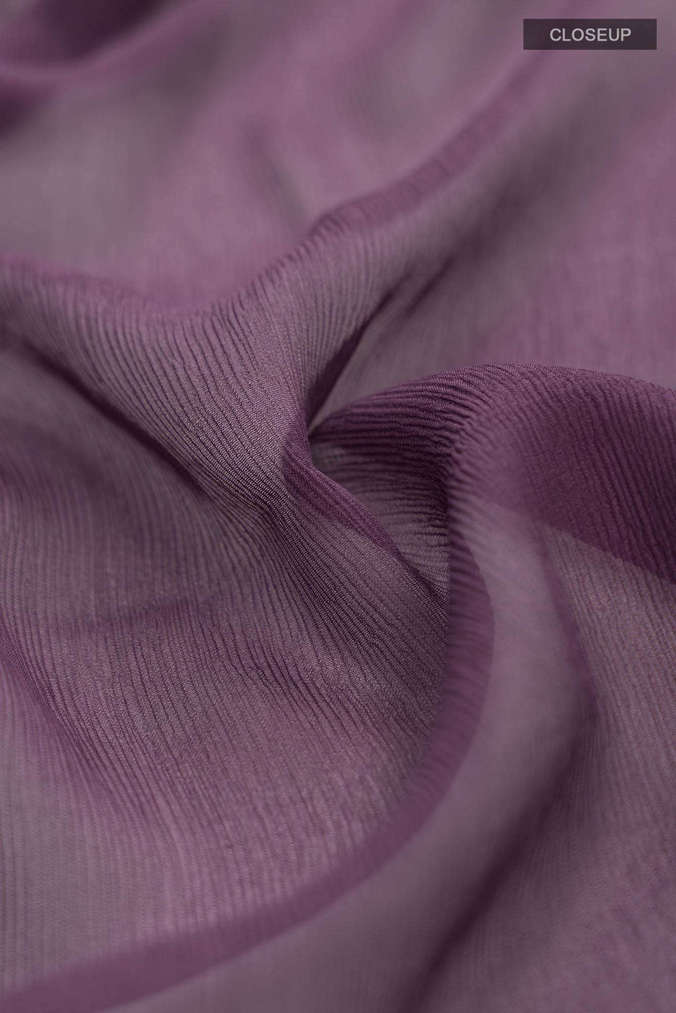 Dark Mauve Mysore Chiffon Saree