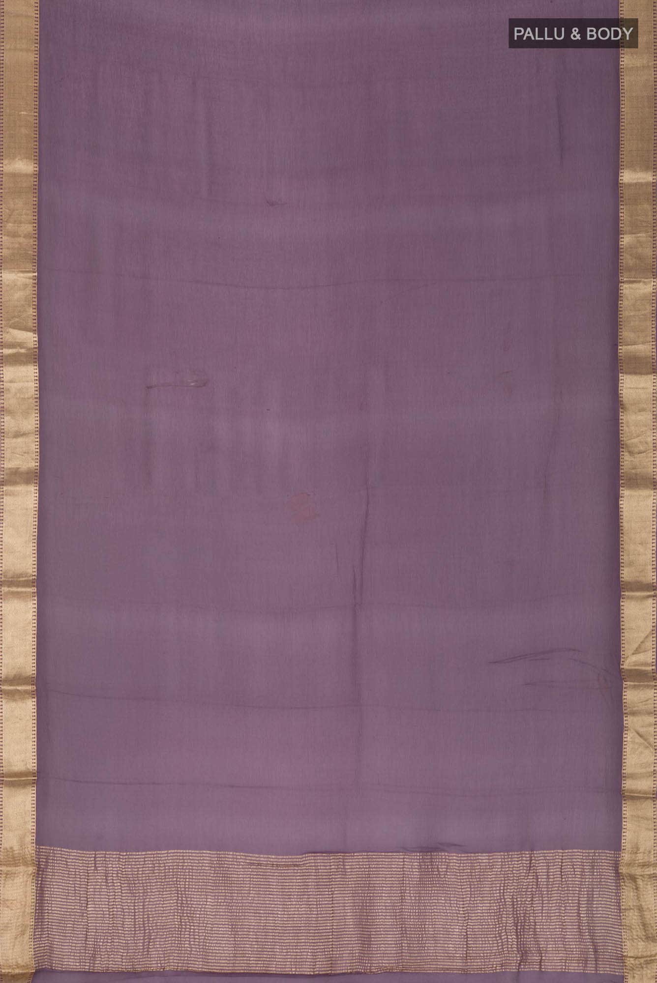 Dark Mauve Mysore Chiffon Saree