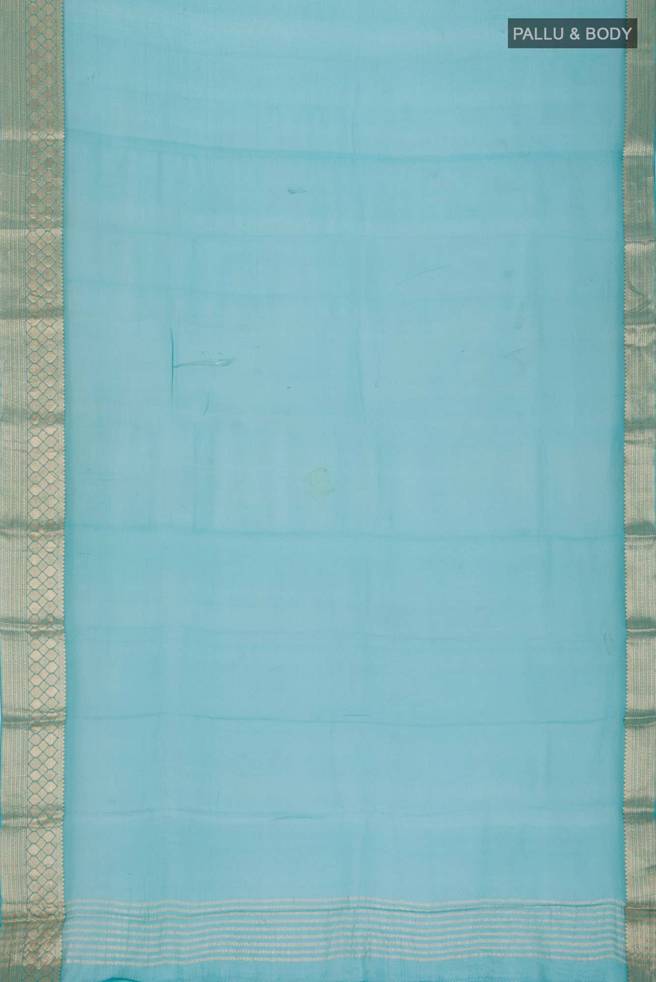 Turquoise Mysore Chiffon Saree