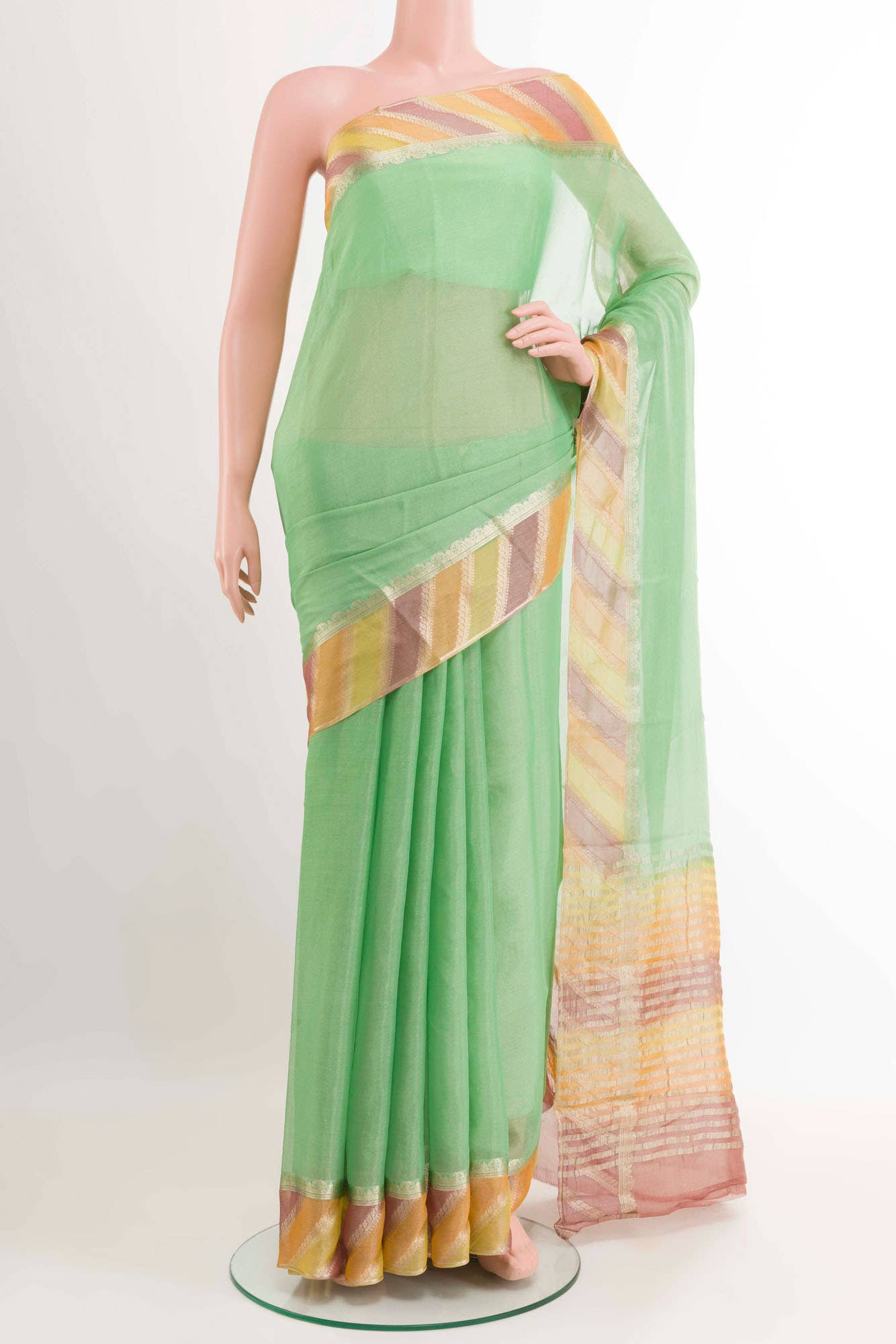 Green Georgette Saree