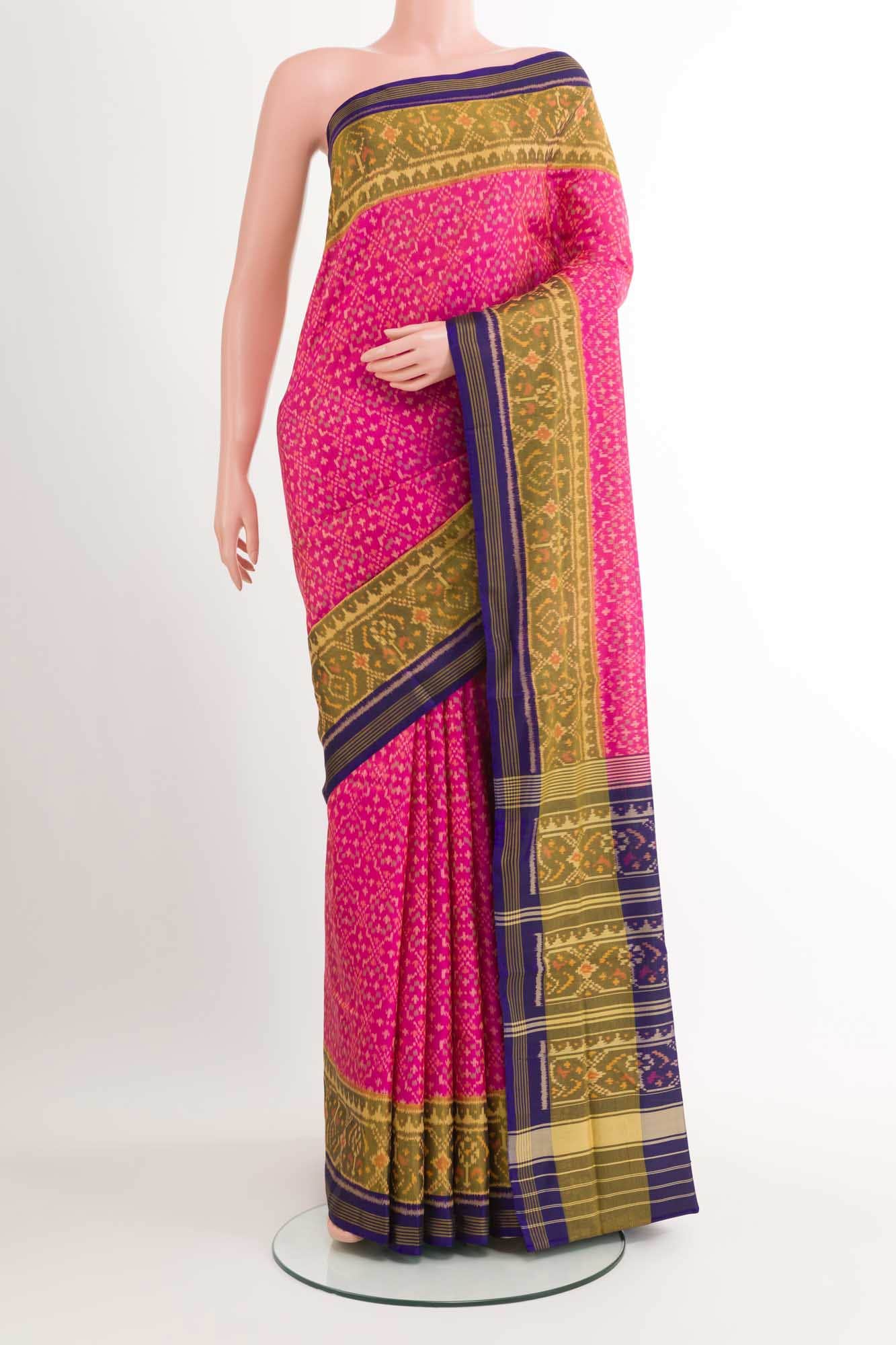 Pink Rajkot Patola Silk Saree
