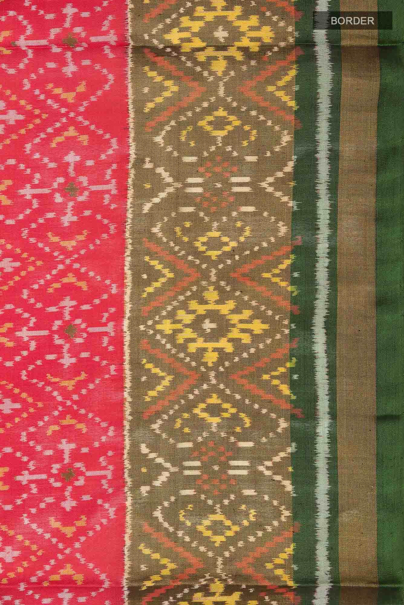 Red Rajkot Patola Silk Saree