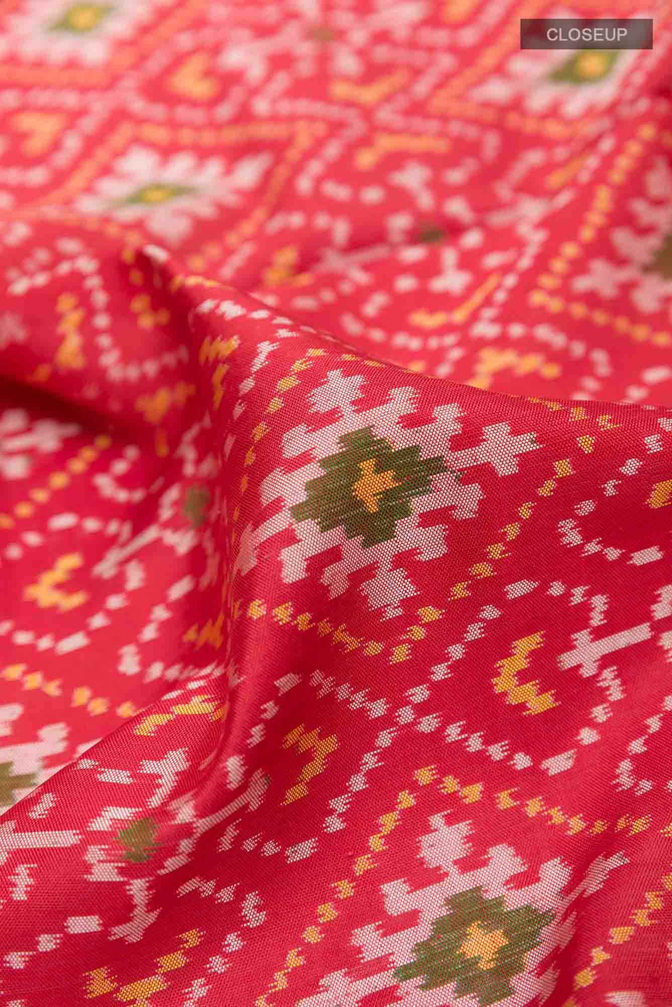 Red Rajkot Patola Silk Saree