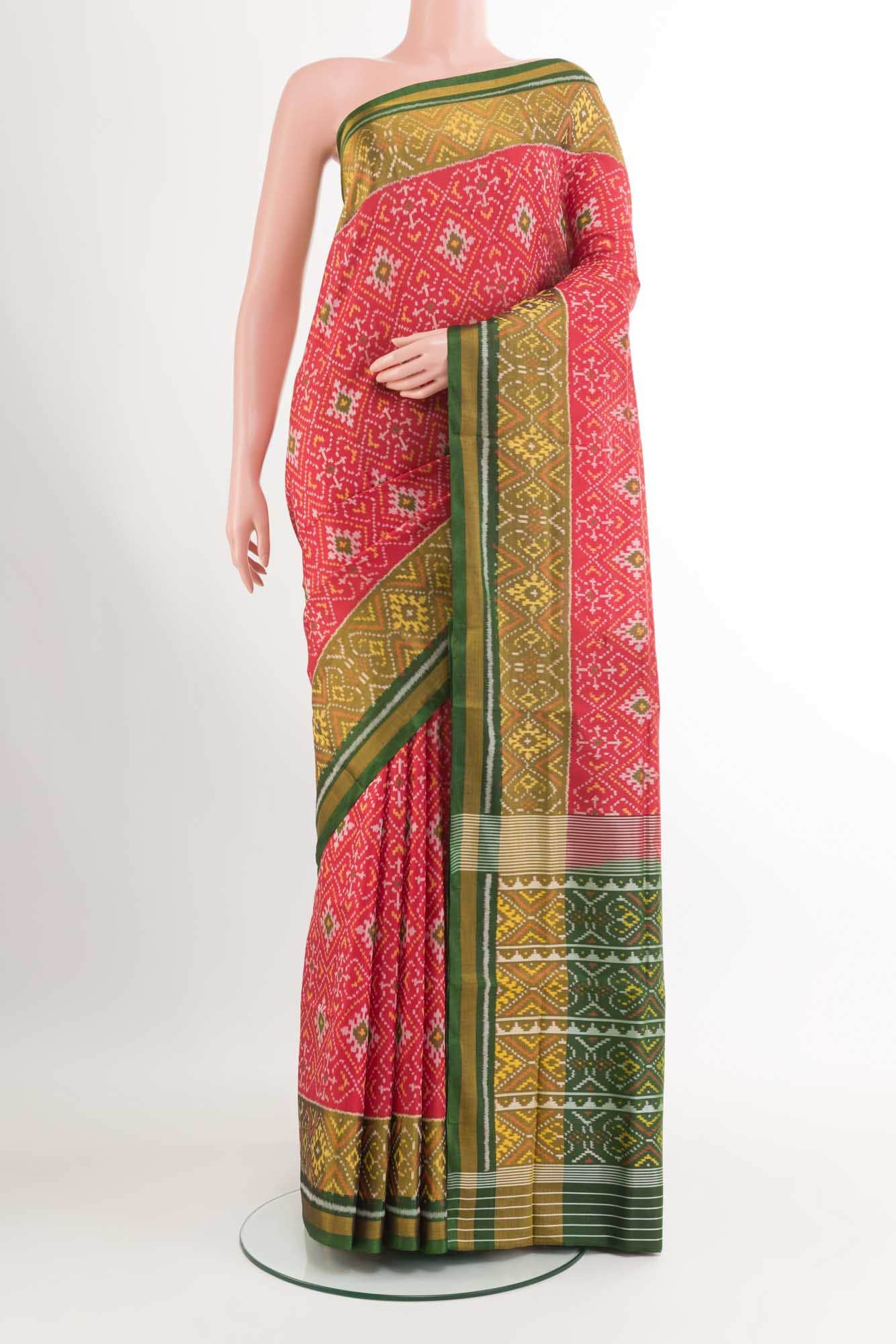 Red Rajkot Patola Silk Saree