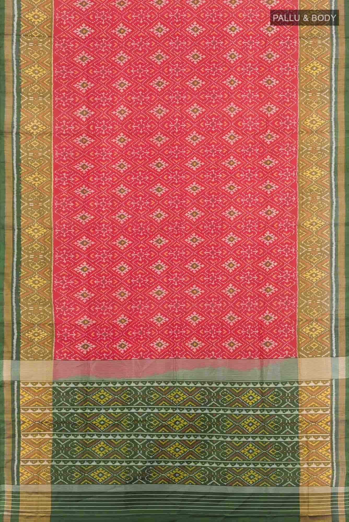 Red Rajkot Patola Silk Saree