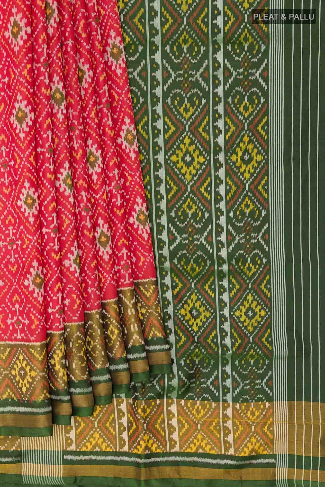 Red Rajkot Patola Silk Saree