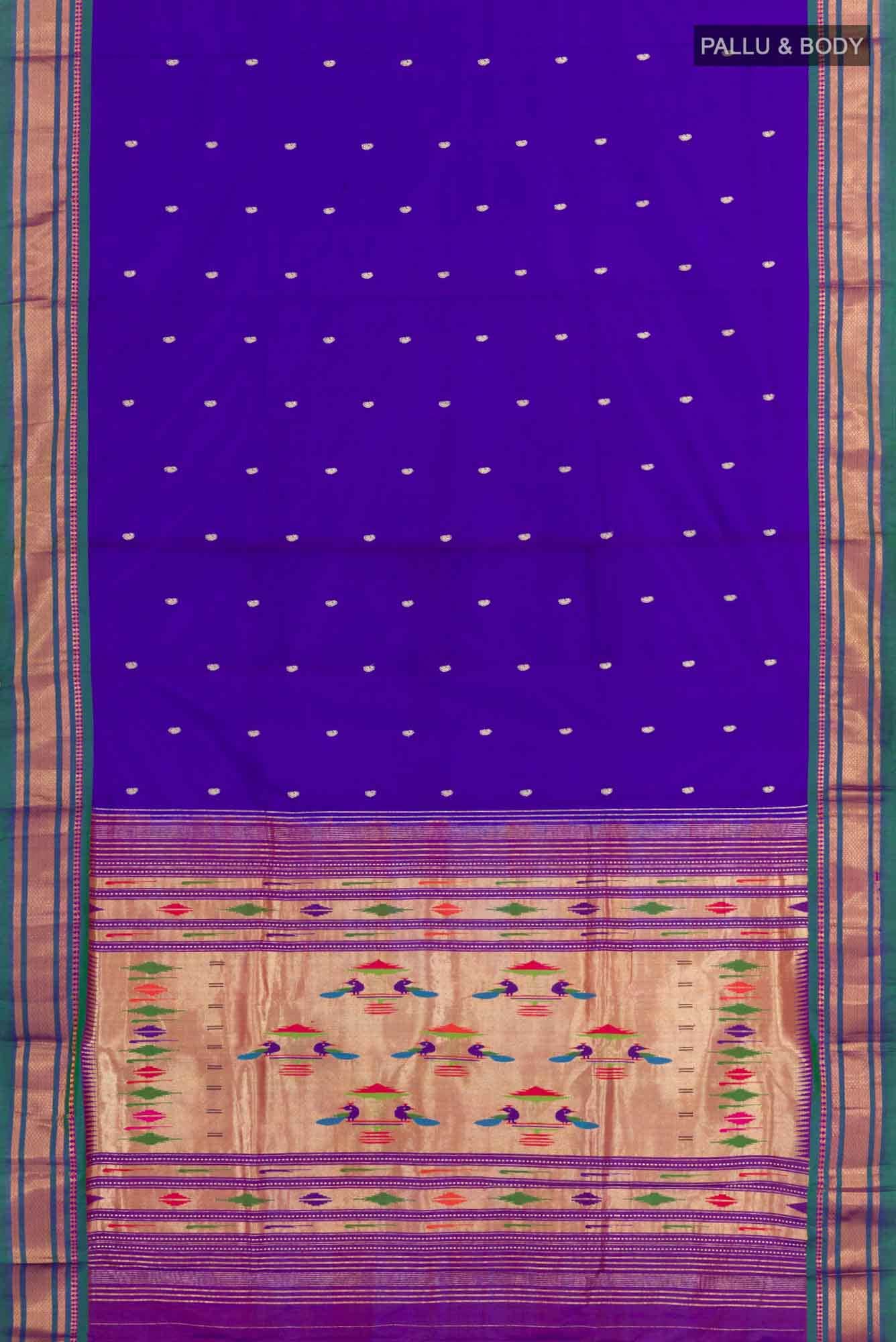 Royal Blue Paithani Silk Saree