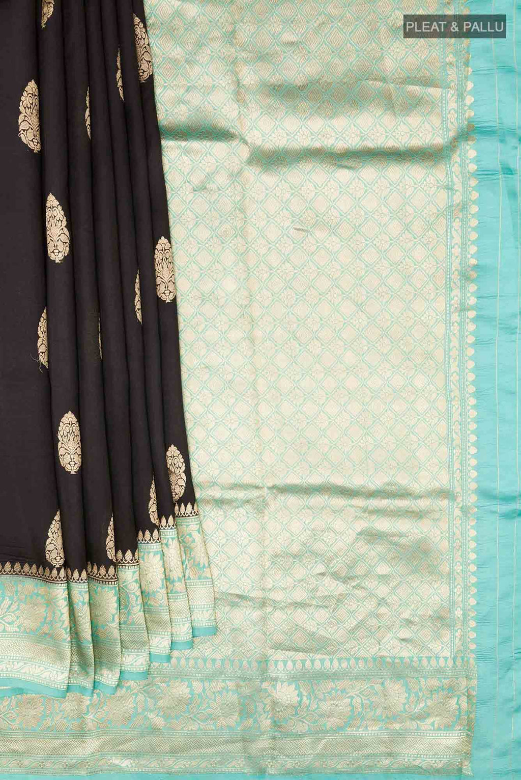 Black Banarasi Katan Silk Saree