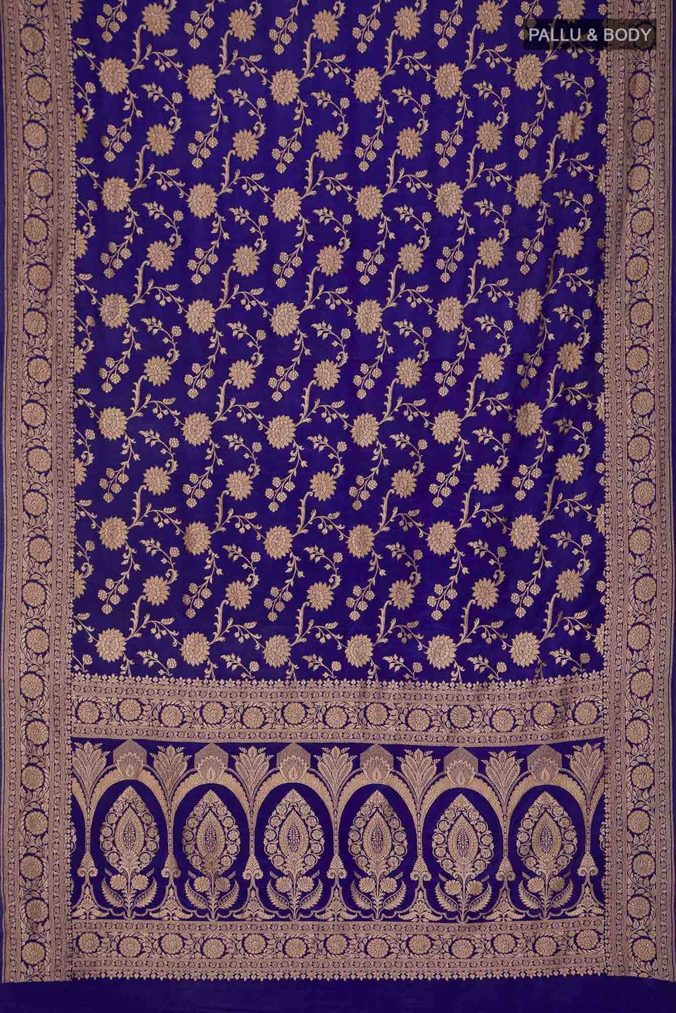 Blue Banarasi Georgette Saree