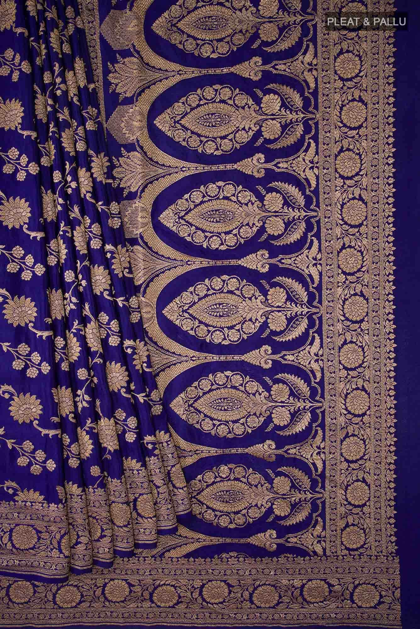 Blue Banarasi Georgette Saree