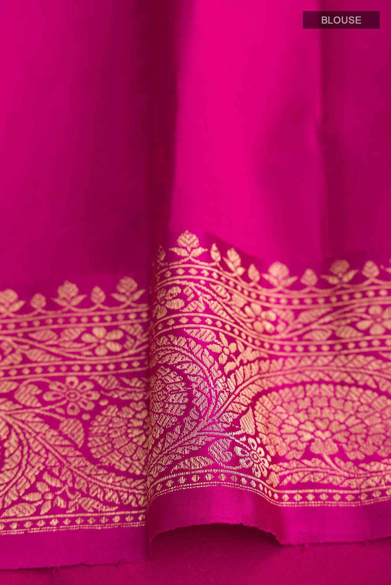 Beige Banarasi Tussar Silk Saree