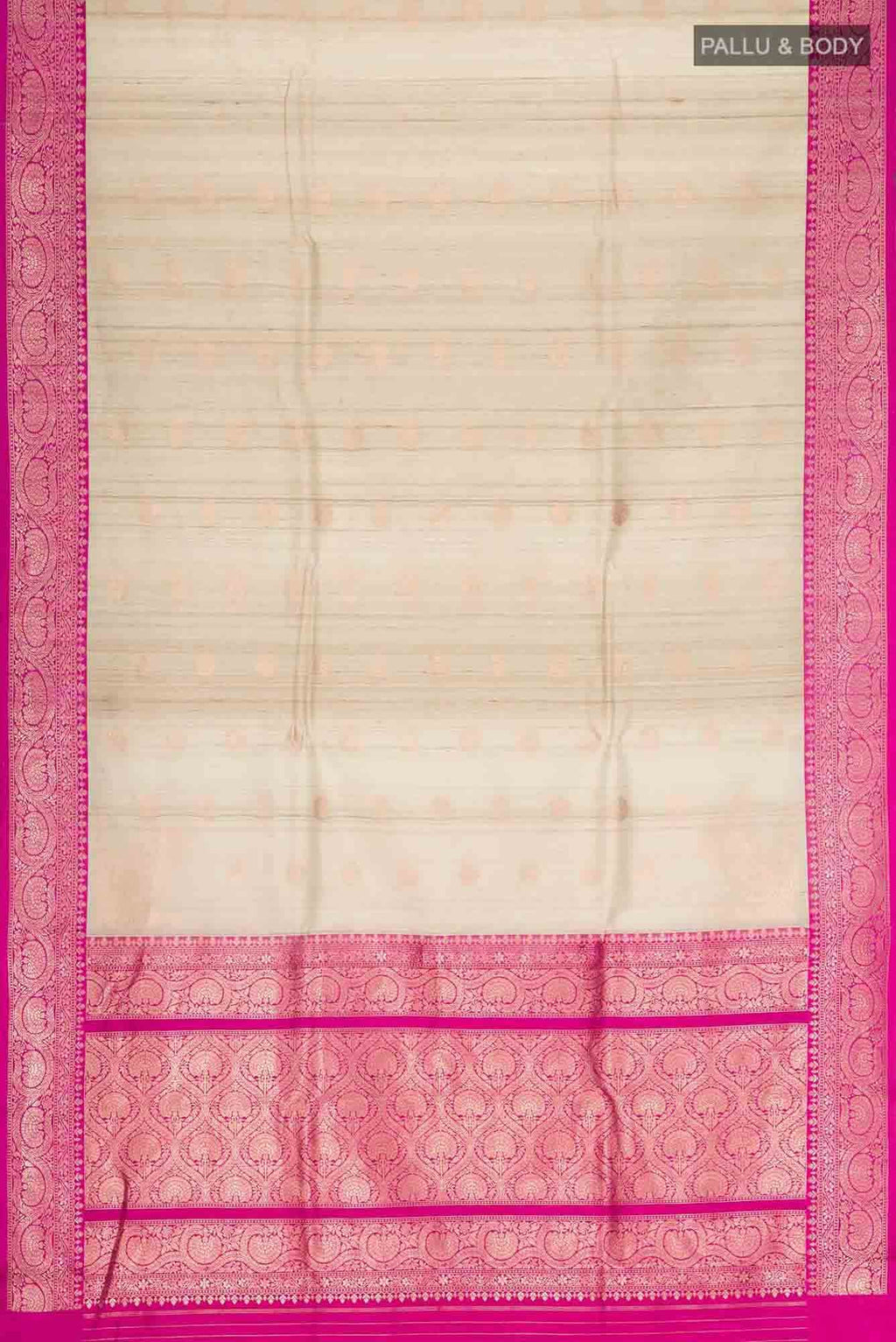 Beige Banarasi Tussar Silk Saree
