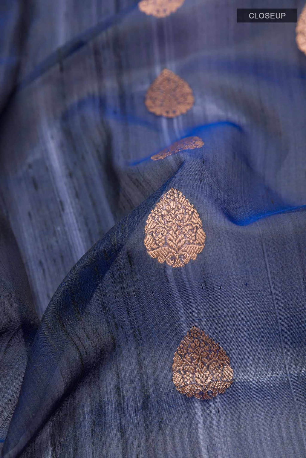 Dark Blue Banarasi Katan Silk Saree
