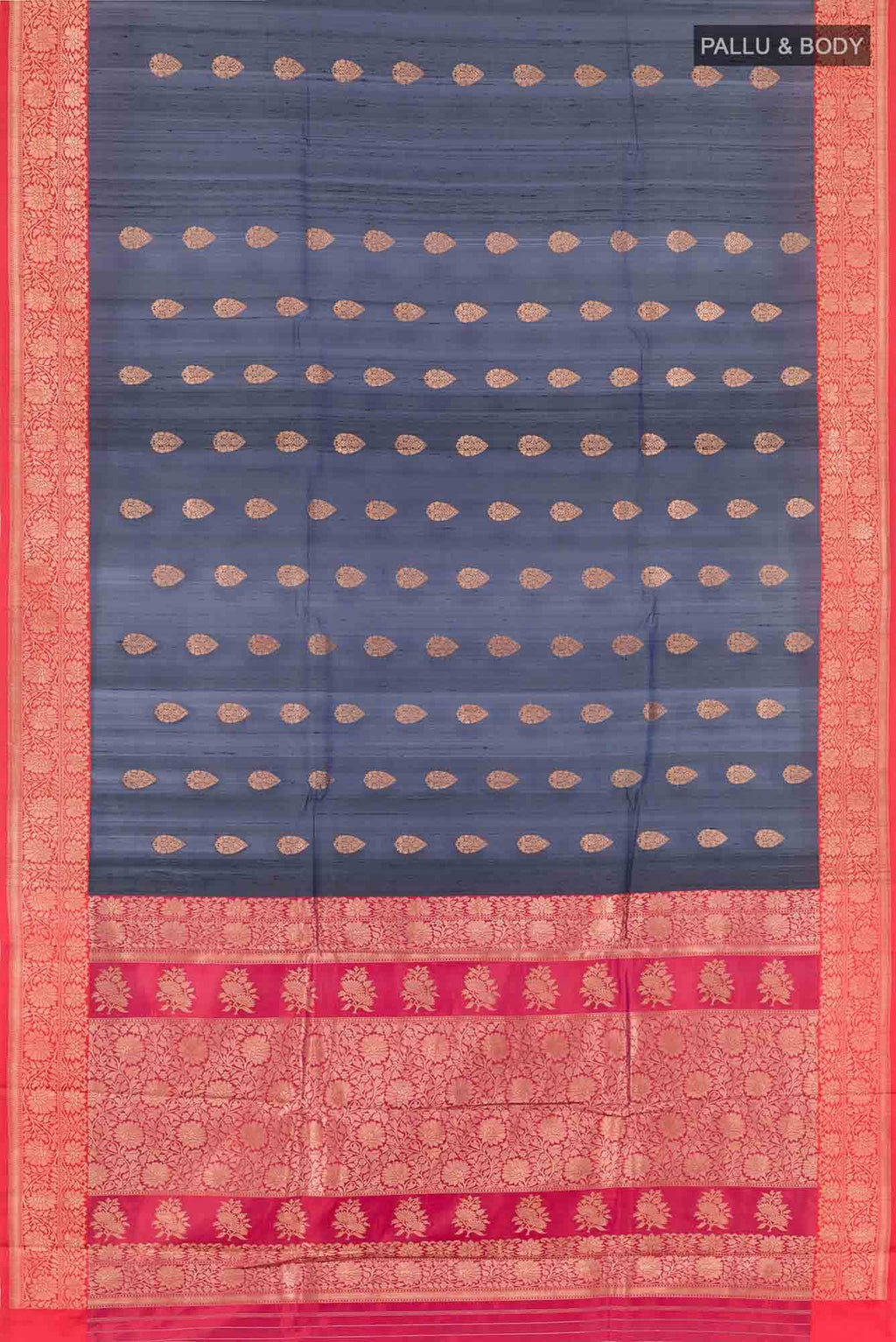 Dark Blue Banarasi Katan Silk Saree