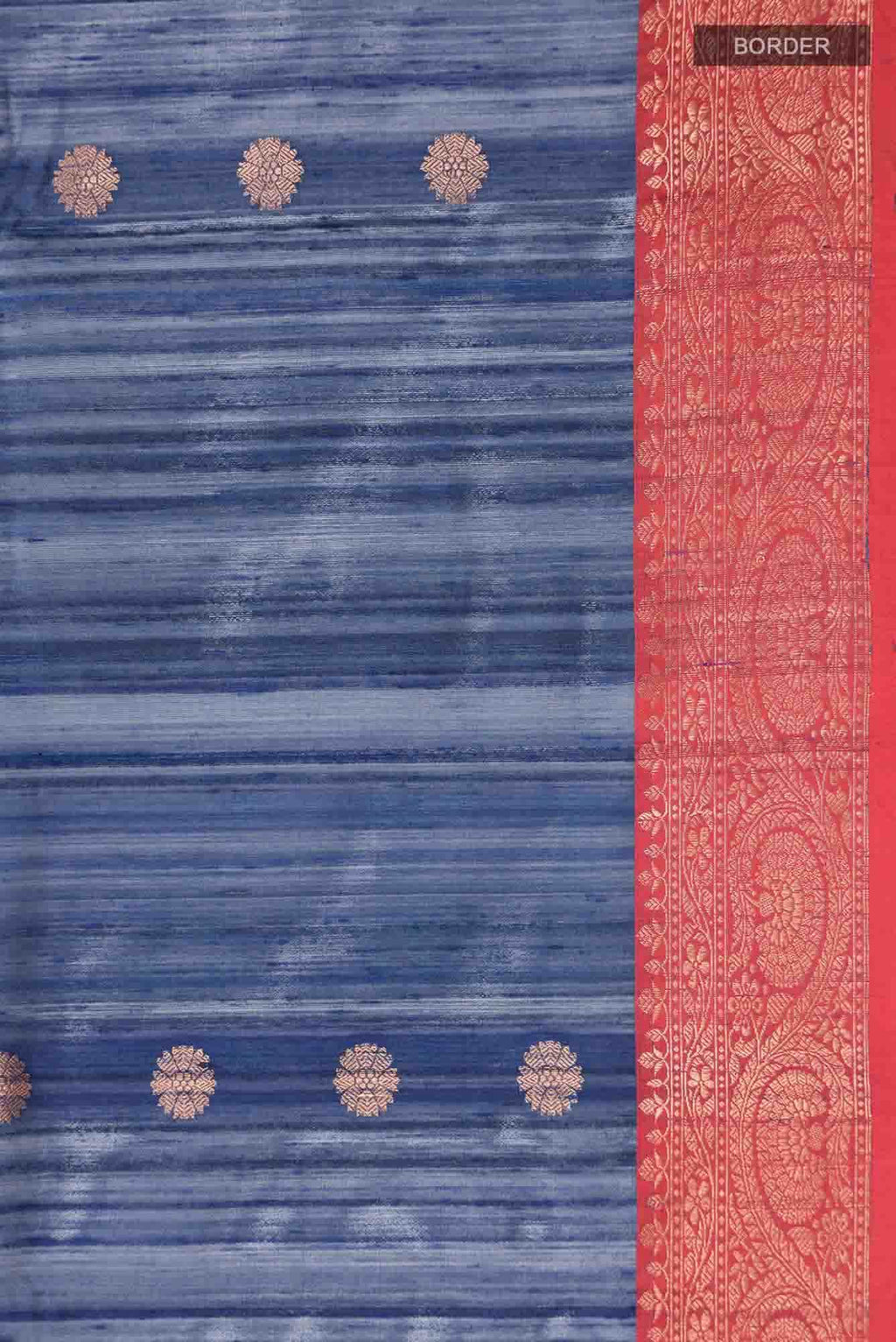Blue Banarasi Tussar Silk Saree