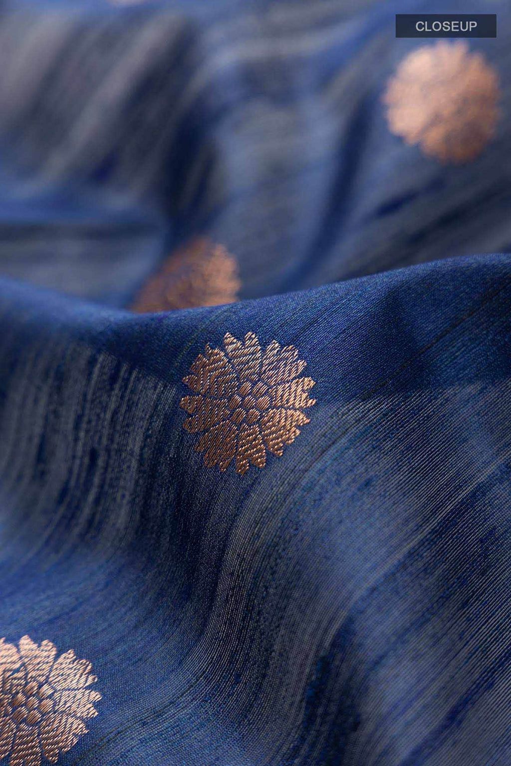 Blue Banarasi Tussar Silk Saree