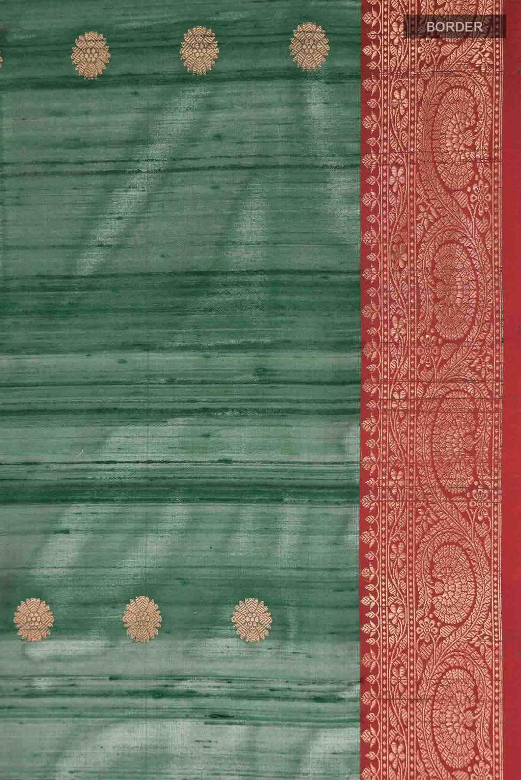 Green Banarasi Tussar Silk Saree
