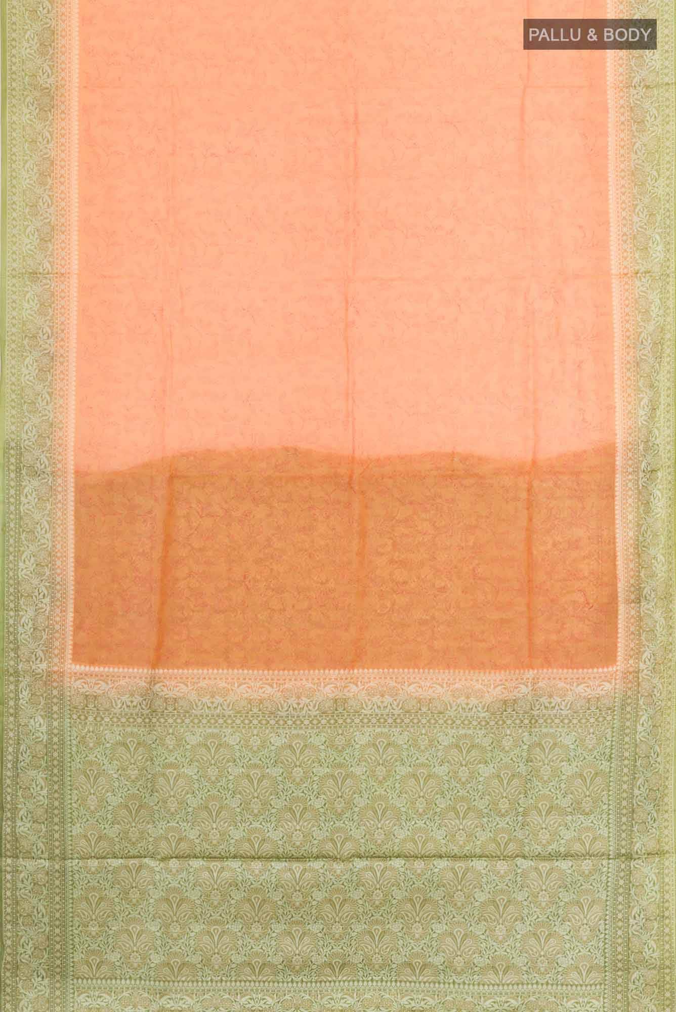Orange Tussar Saree