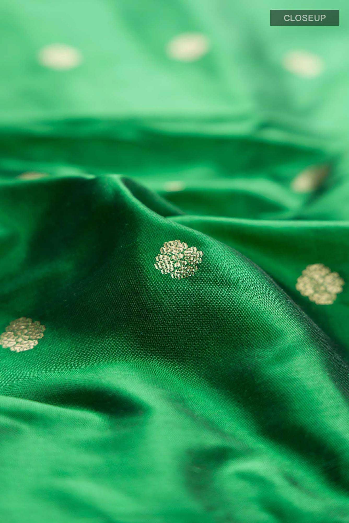 Green Banarasi Katan Silk Saree