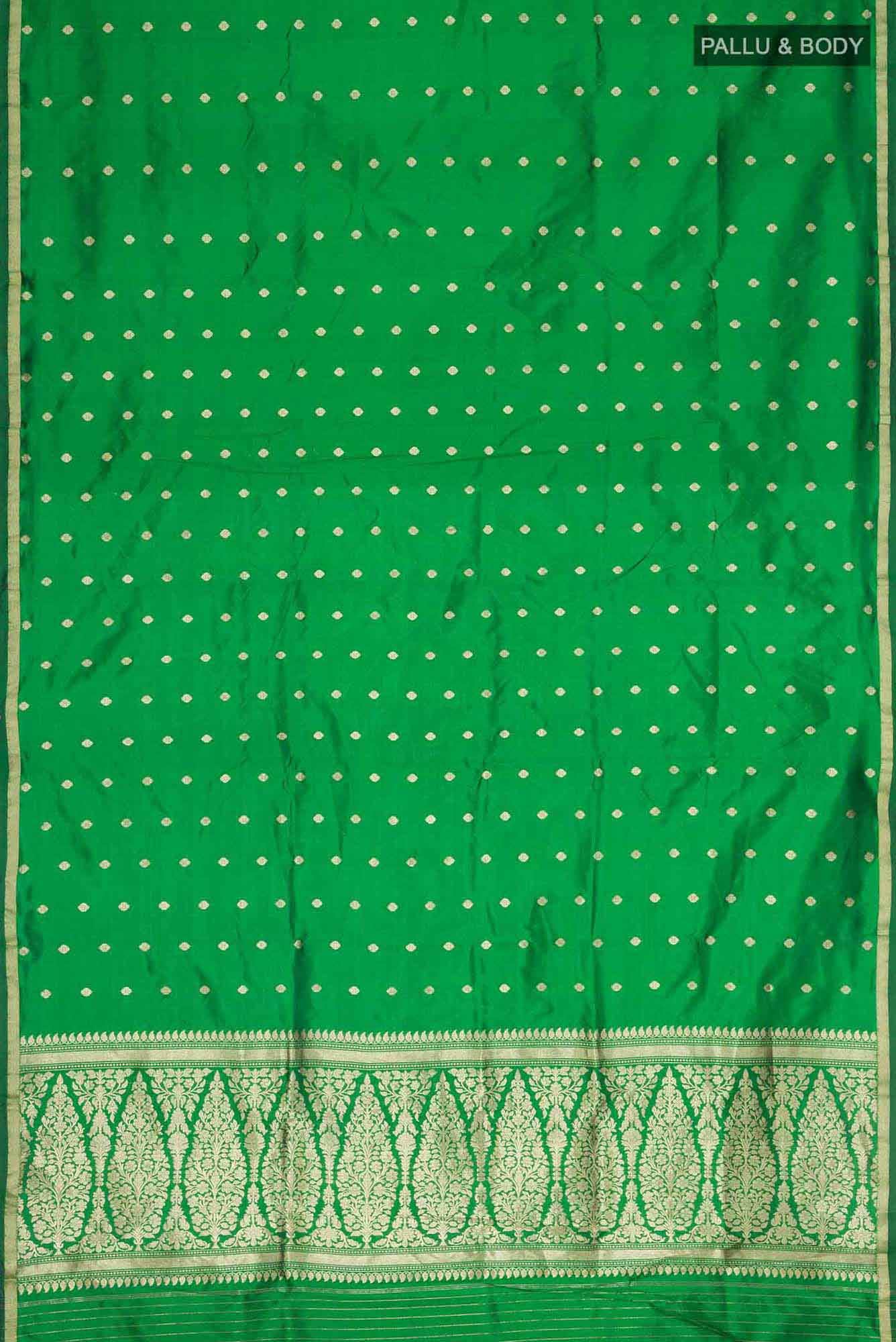 Green Banarasi Katan Silk Saree