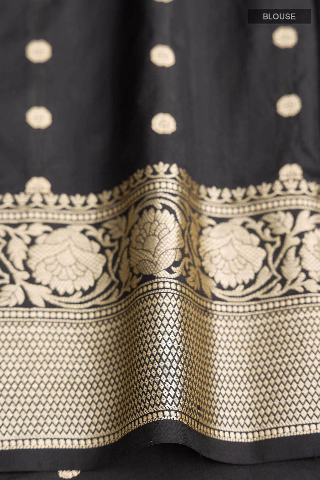 Black Banarasi Katan Silk Saree