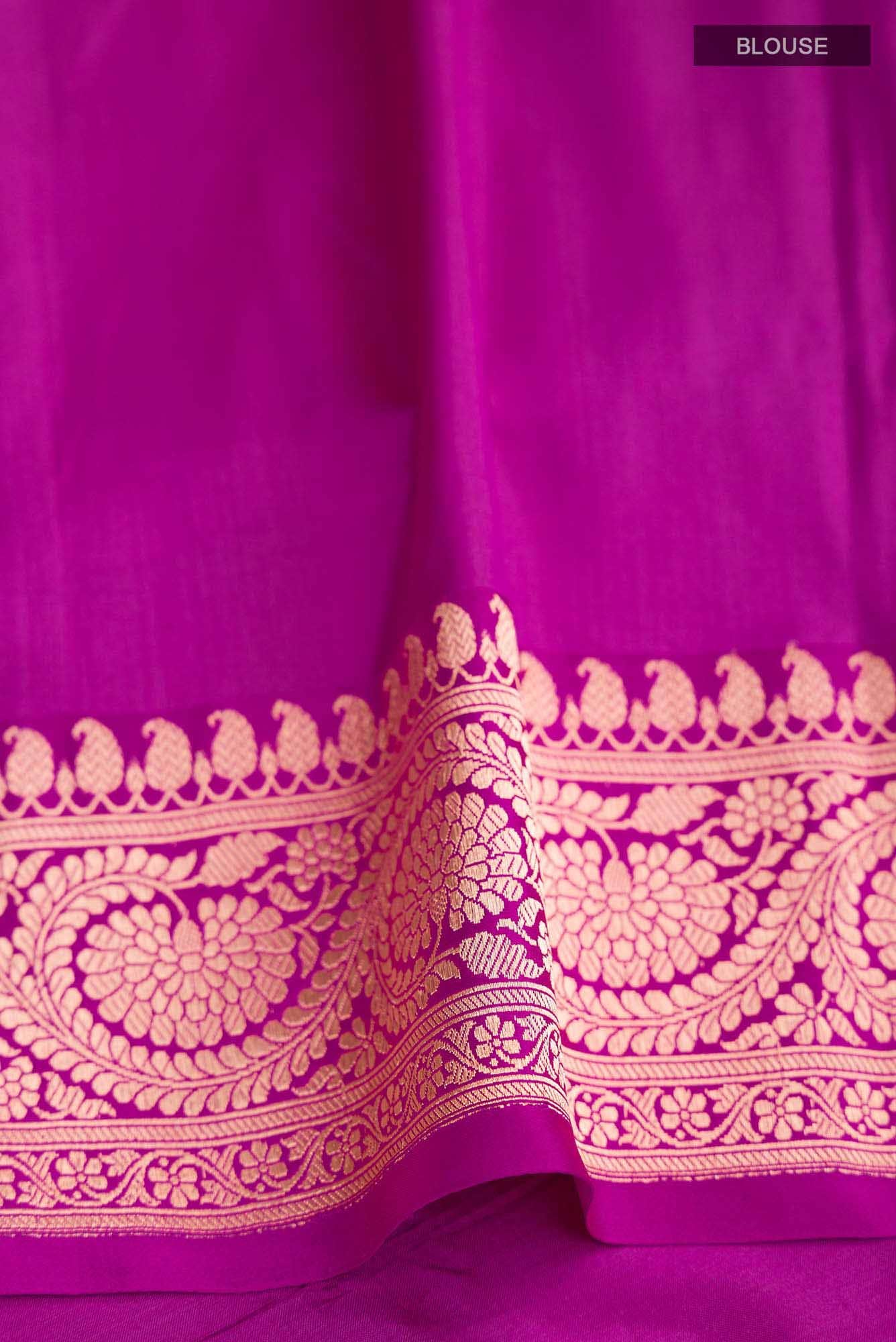 Blue Banarasi Katan Silk Saree