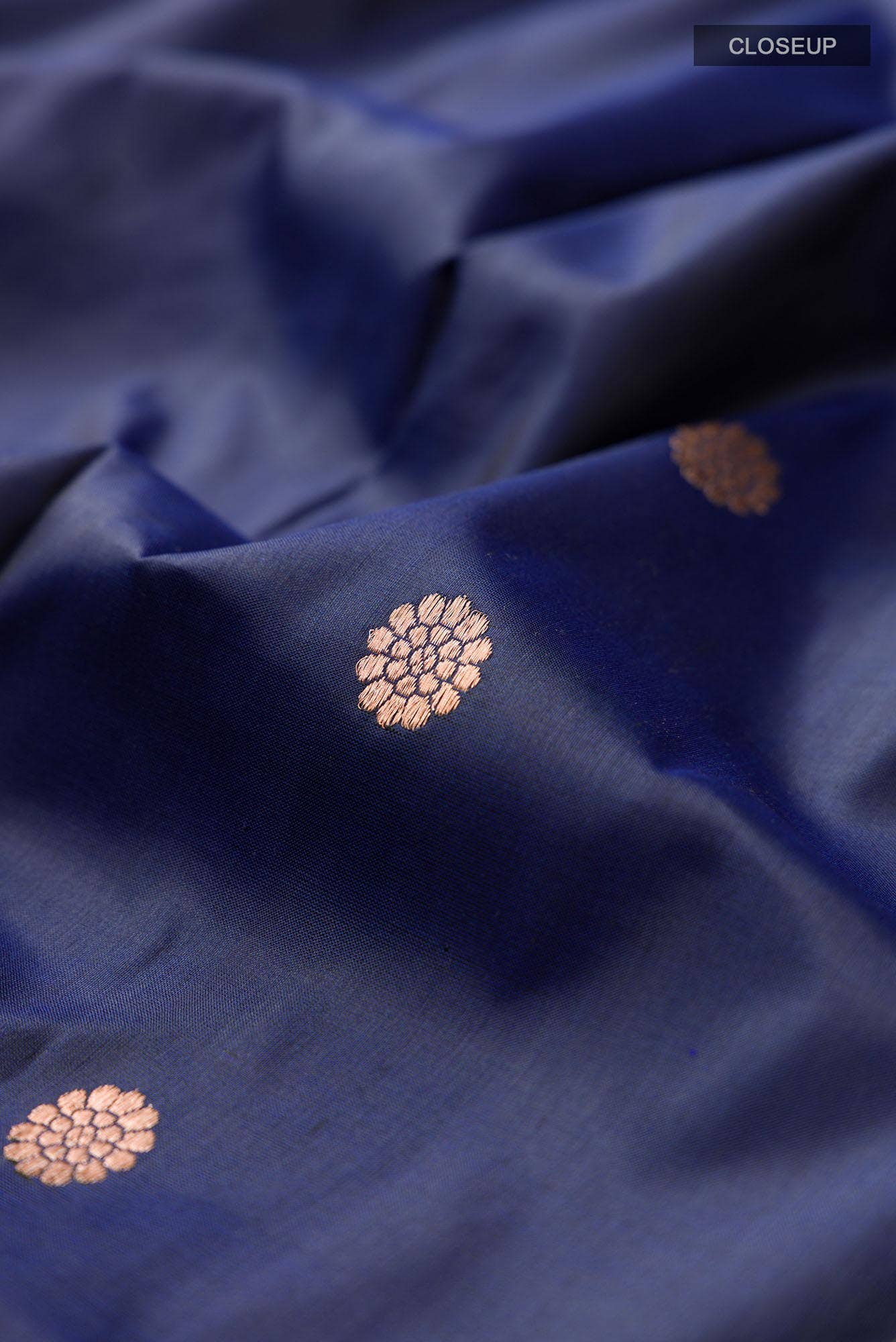 Blue Banarasi Katan Silk Saree
