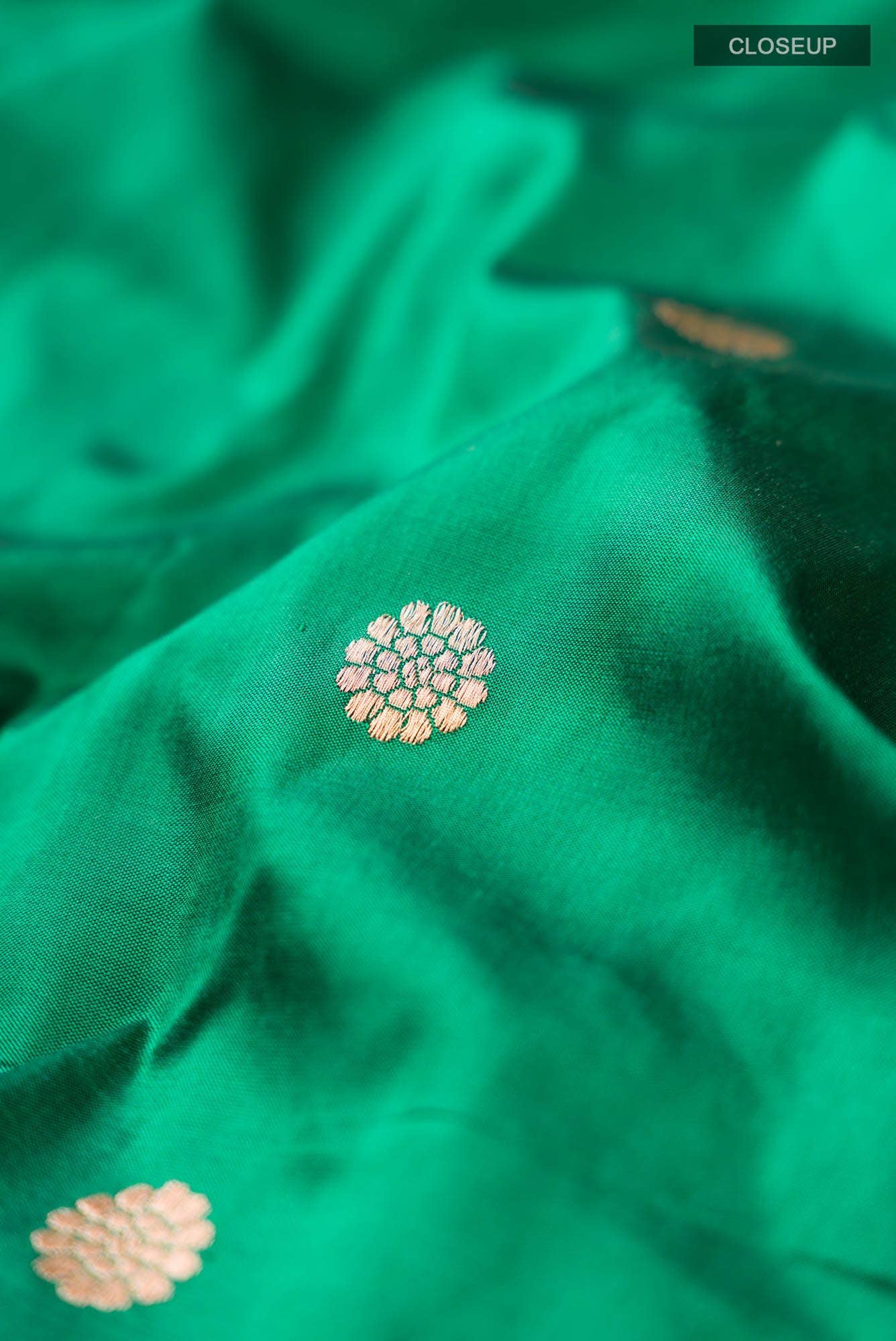 Green Banarasi Katan Silk Saree