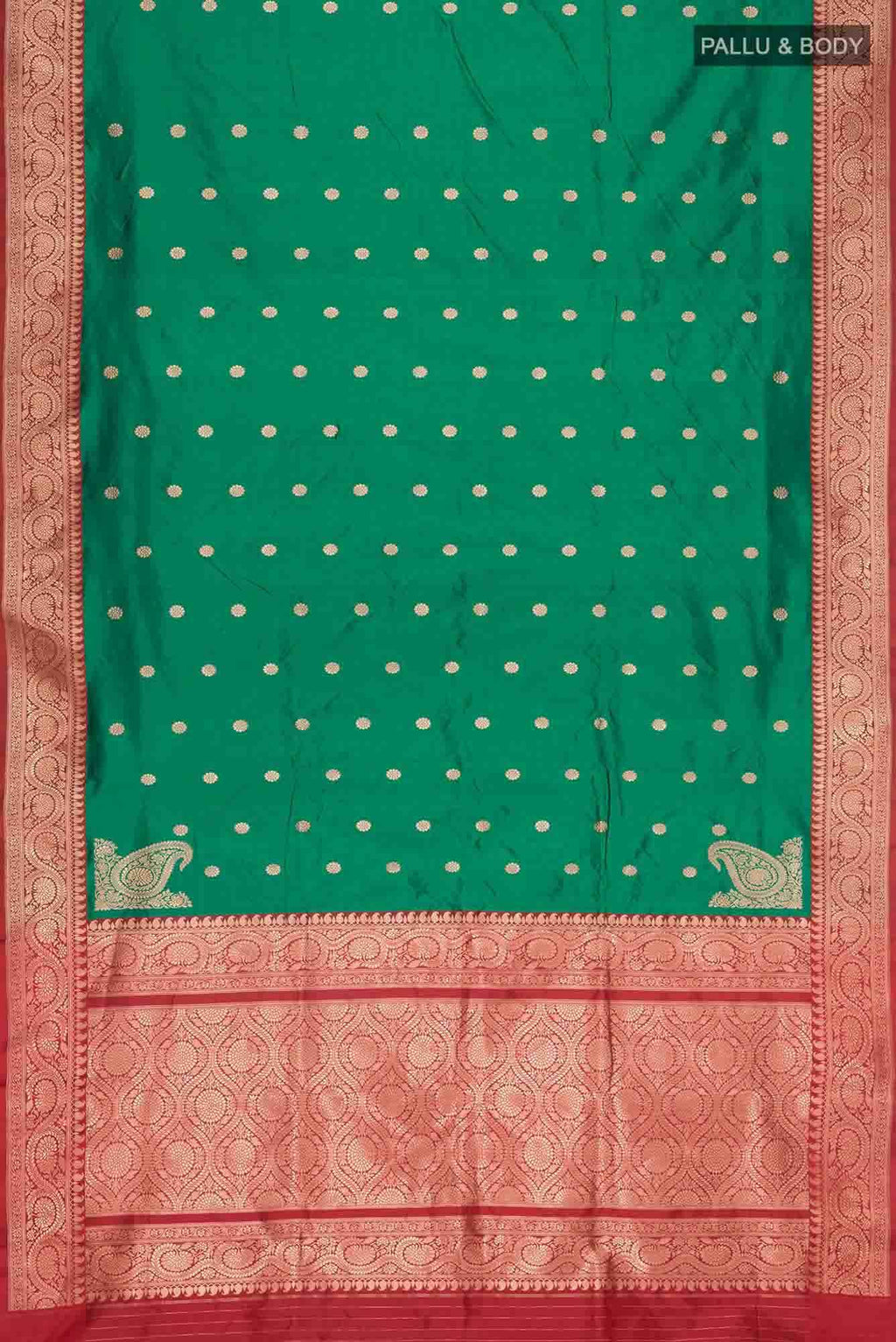 Green Banarasi Katan Silk Saree