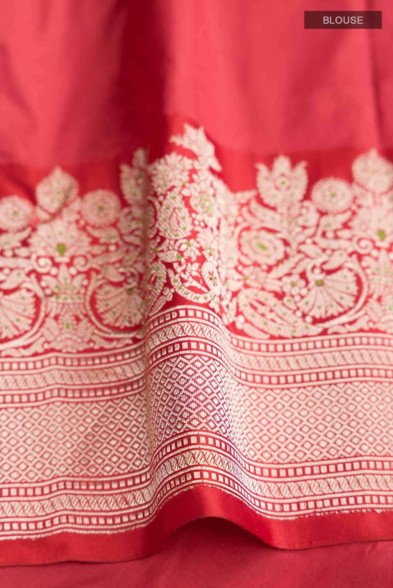 Blue Banarasi Katan Silk Saree