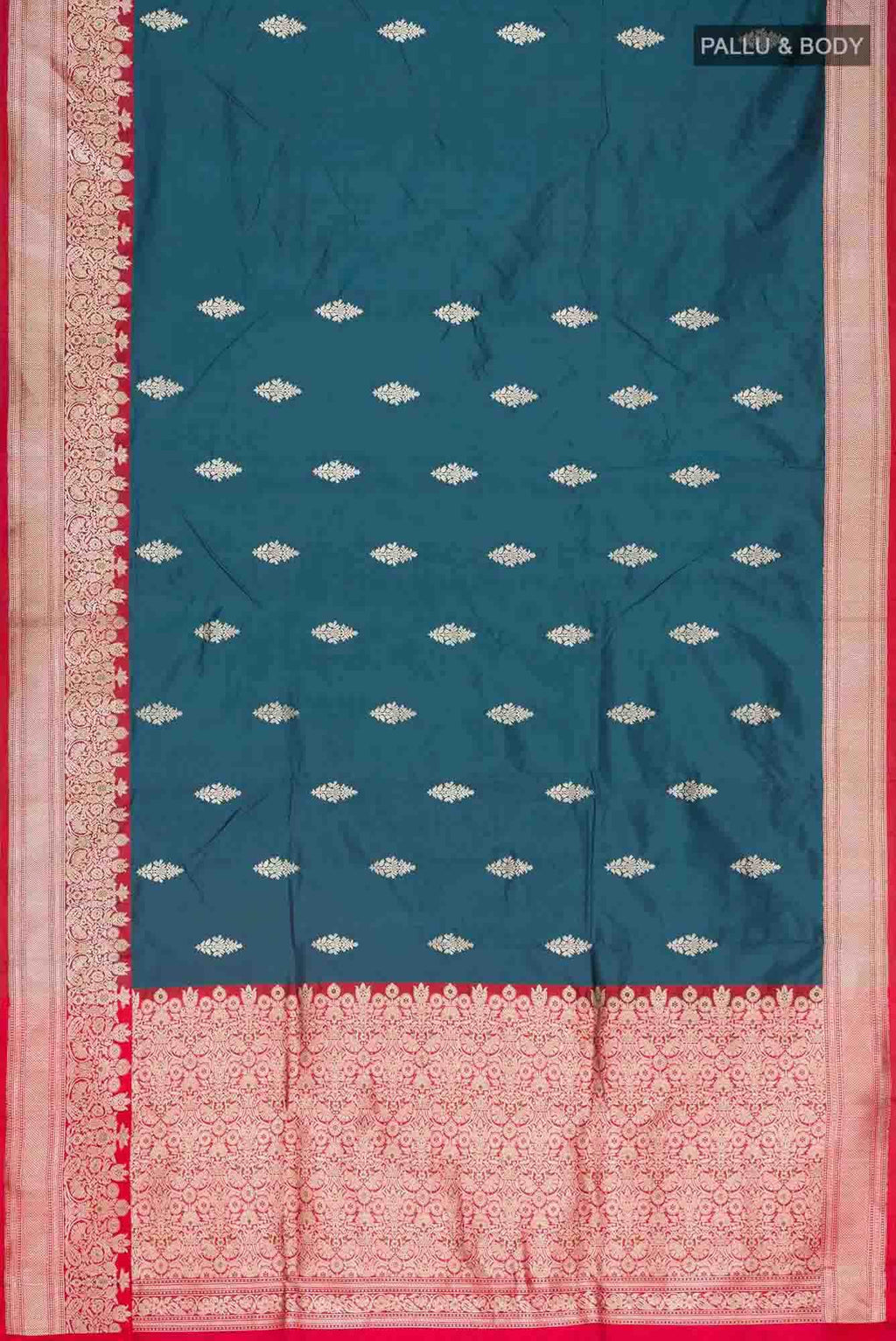 Blue Banarasi Katan Silk Saree