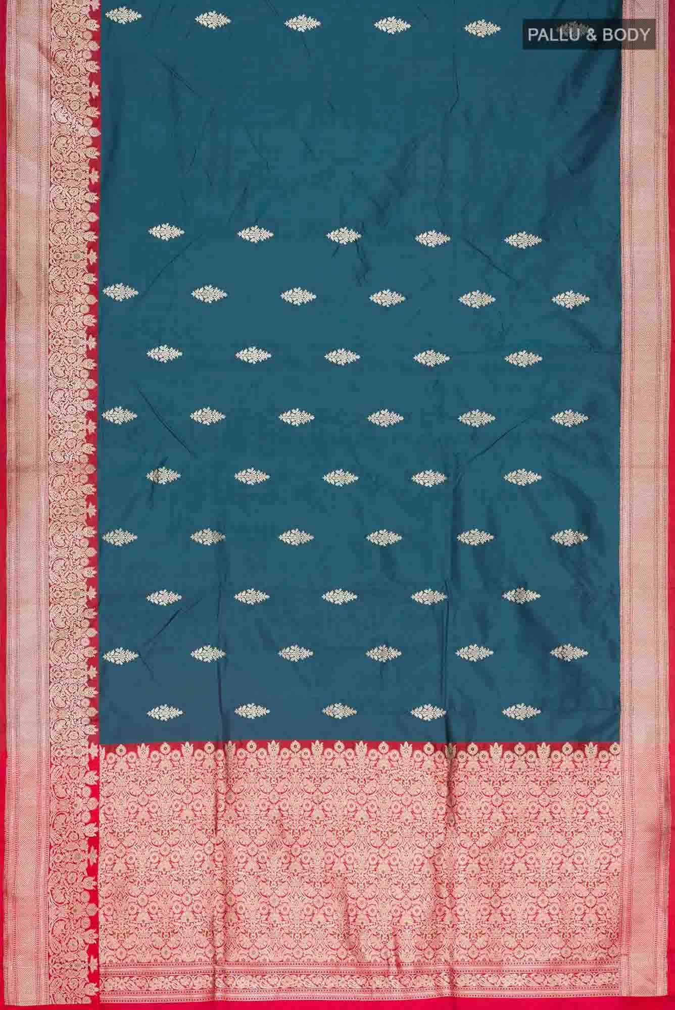 Blue Banarasi Katan Silk Saree