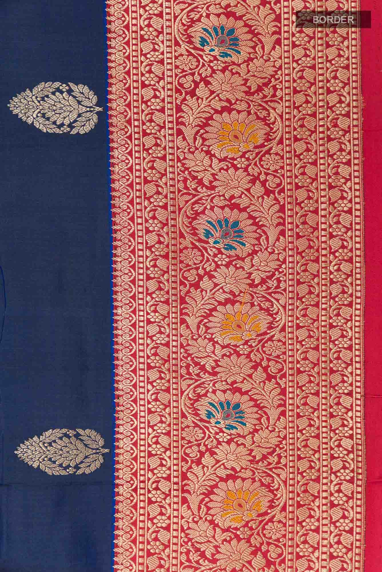 Blue Banarasi Silk Saree