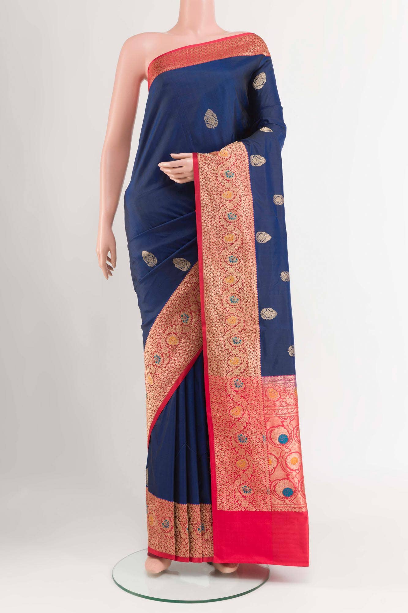 Blue Banarasi Silk Saree