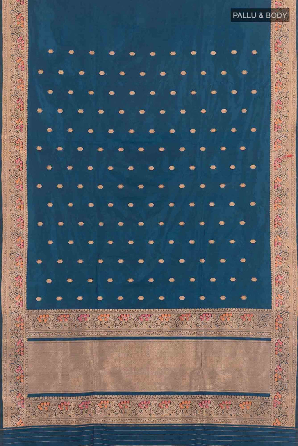 Blue Banarasi Katan Silk Saree