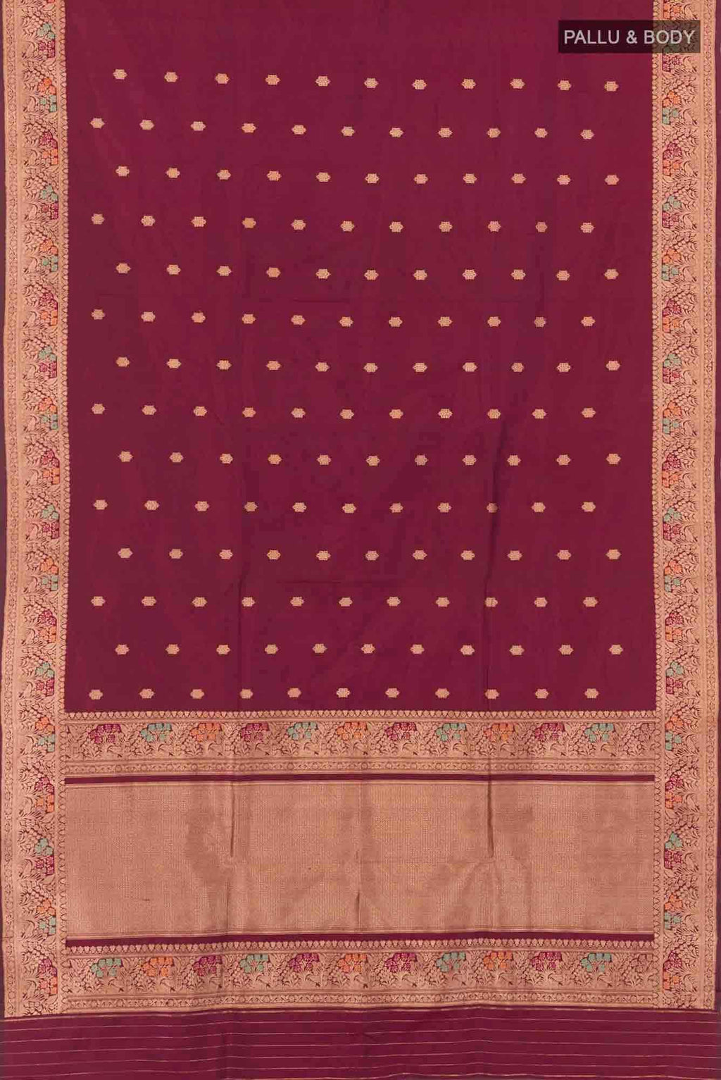 Maroon Banarasi Katan Silk Saree
