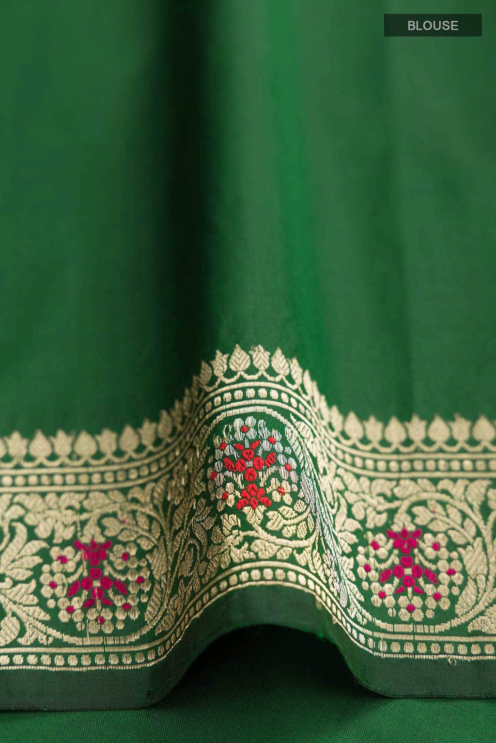 Green Banarasi Katan Silk Saree