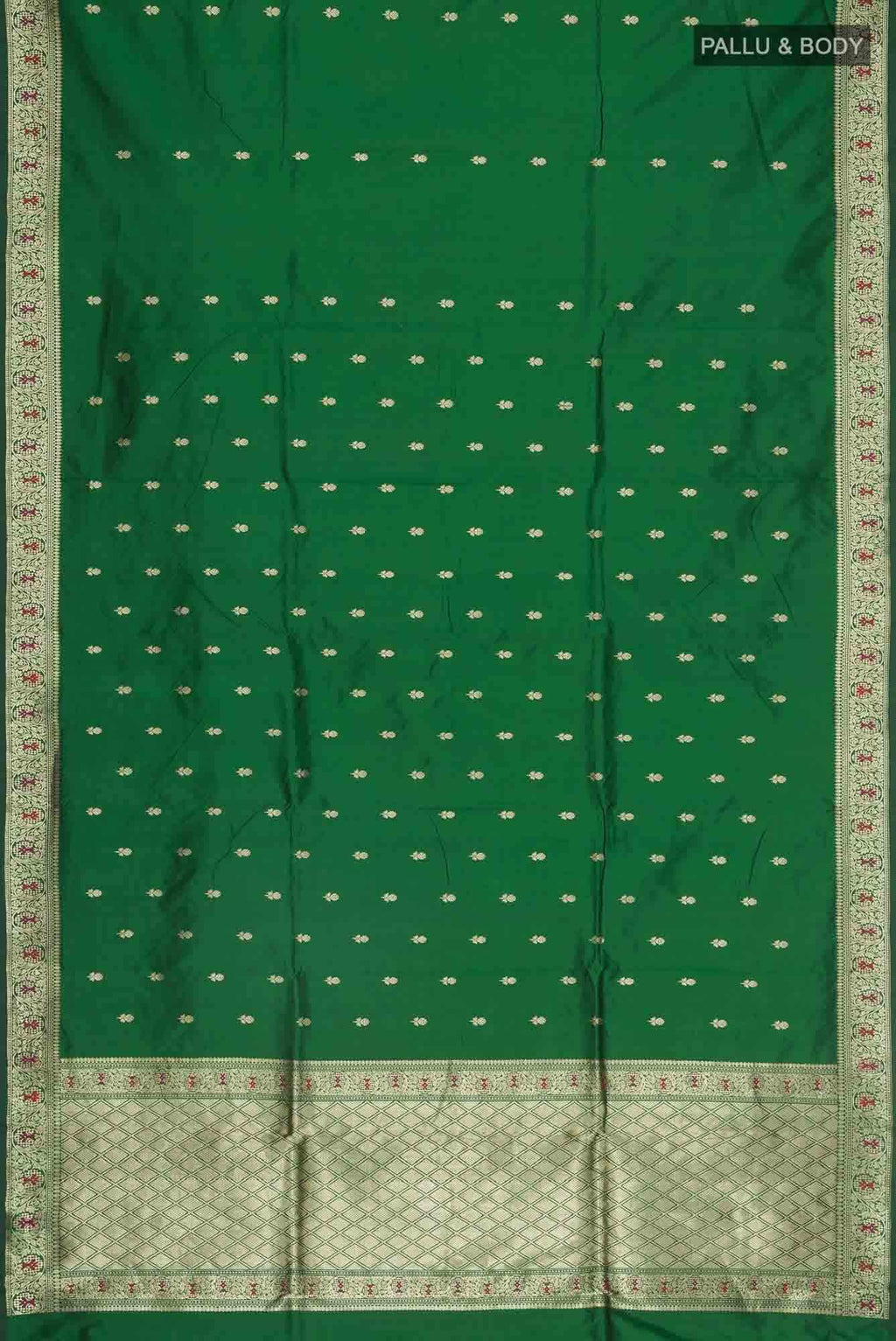 Green Banarasi Katan Silk Saree