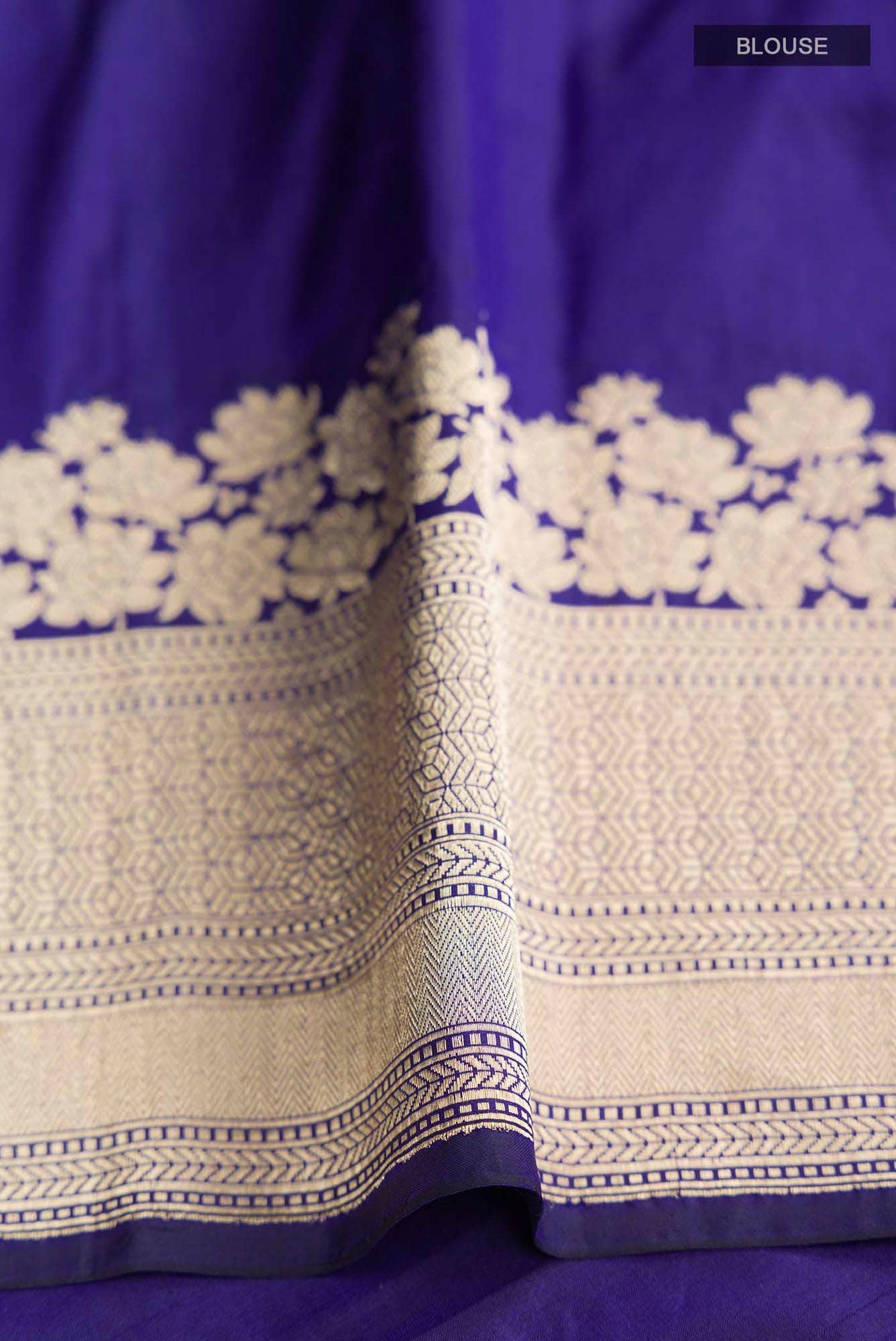 Blue Banarasi Katan Silk Saree