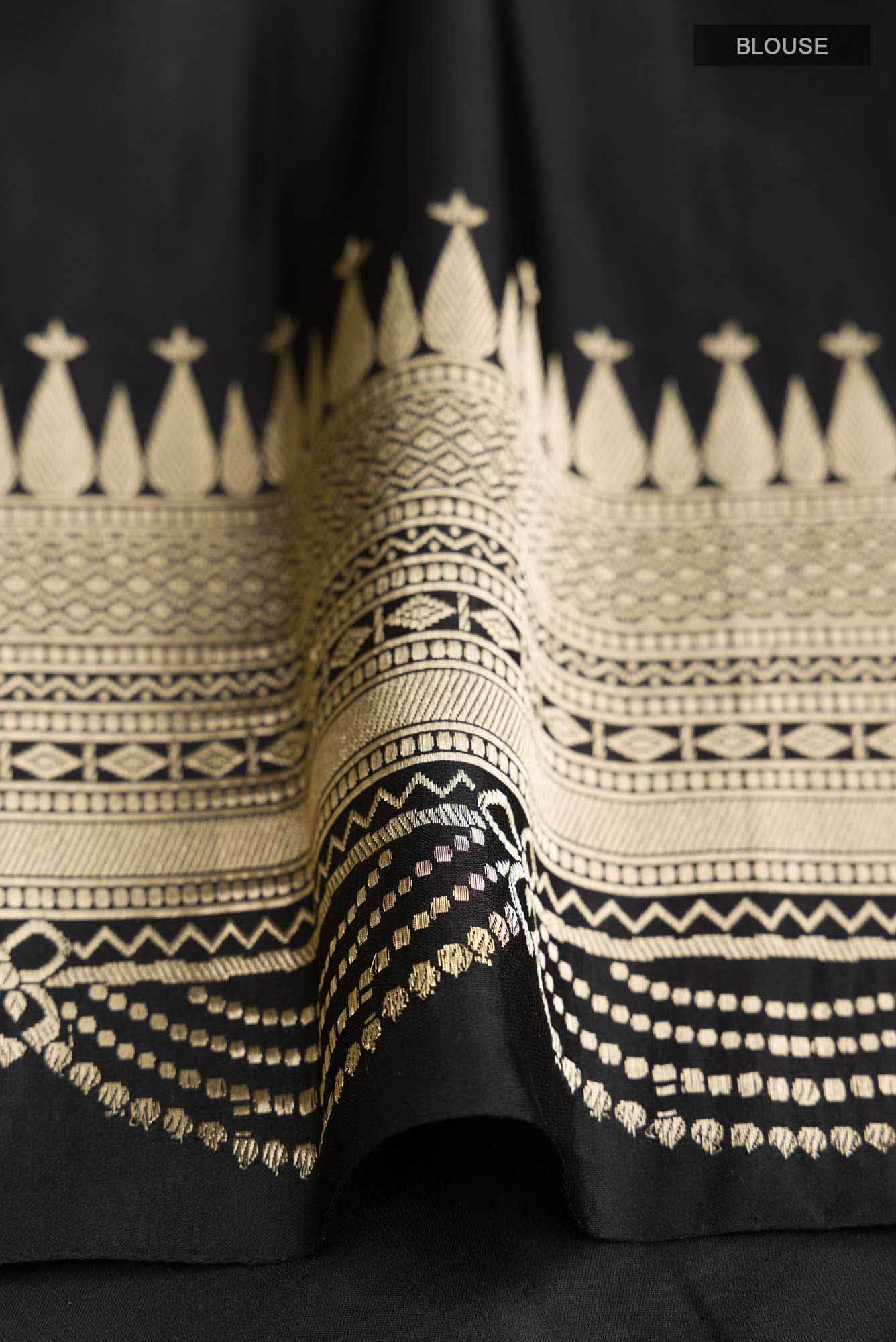 Black Banarasi Silk Saree