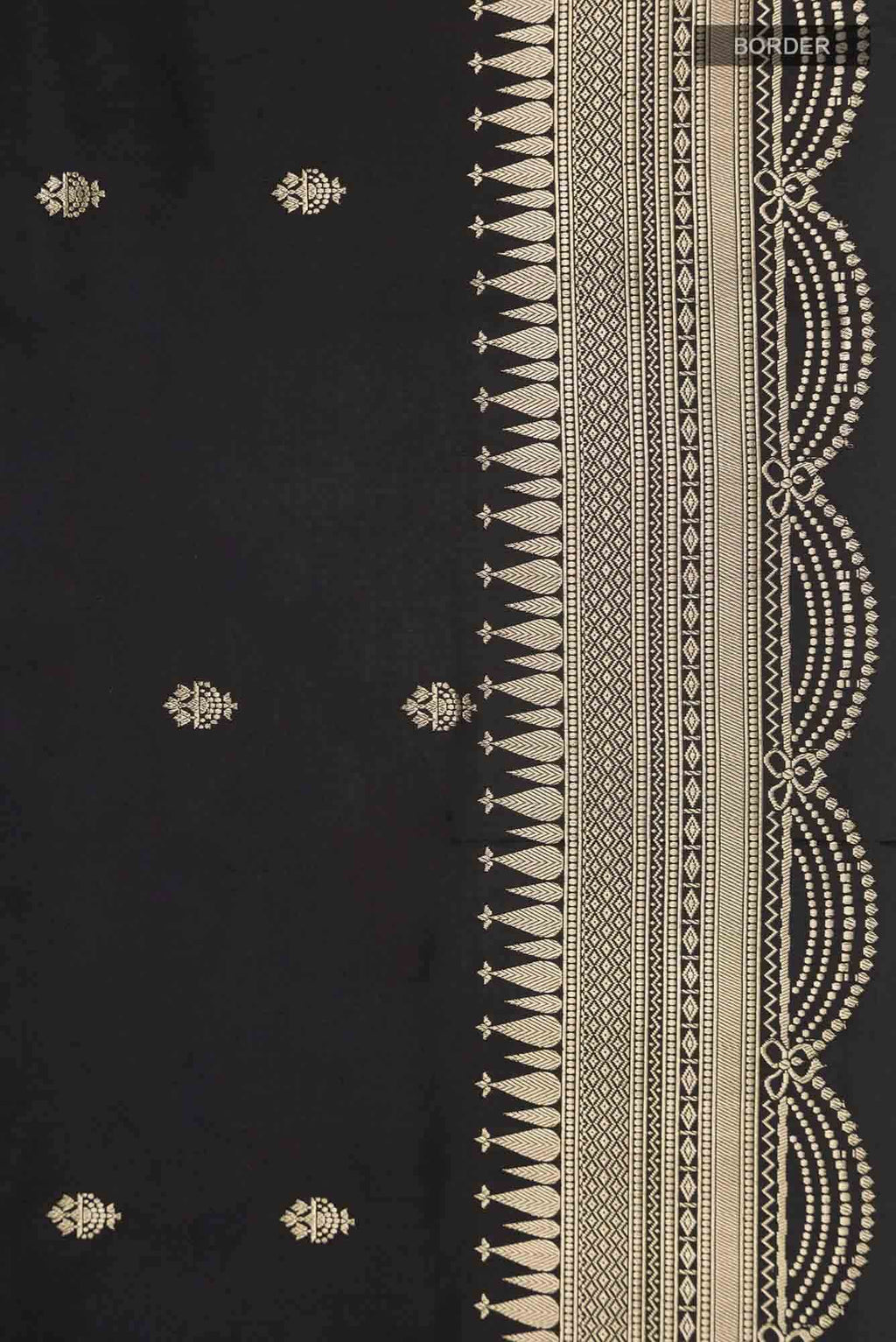 Black Banarasi Silk Saree