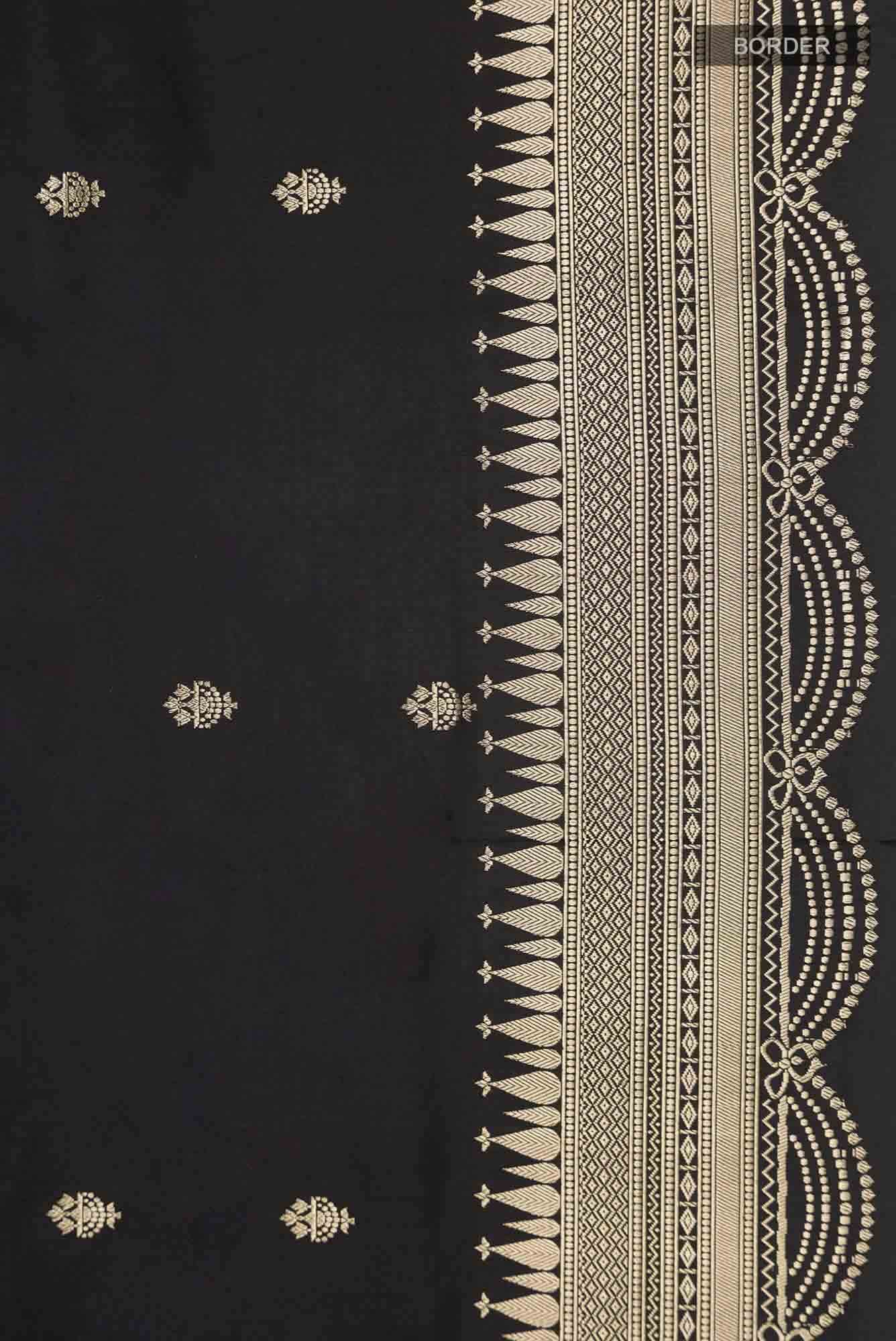 Black Banarasi Silk Saree
